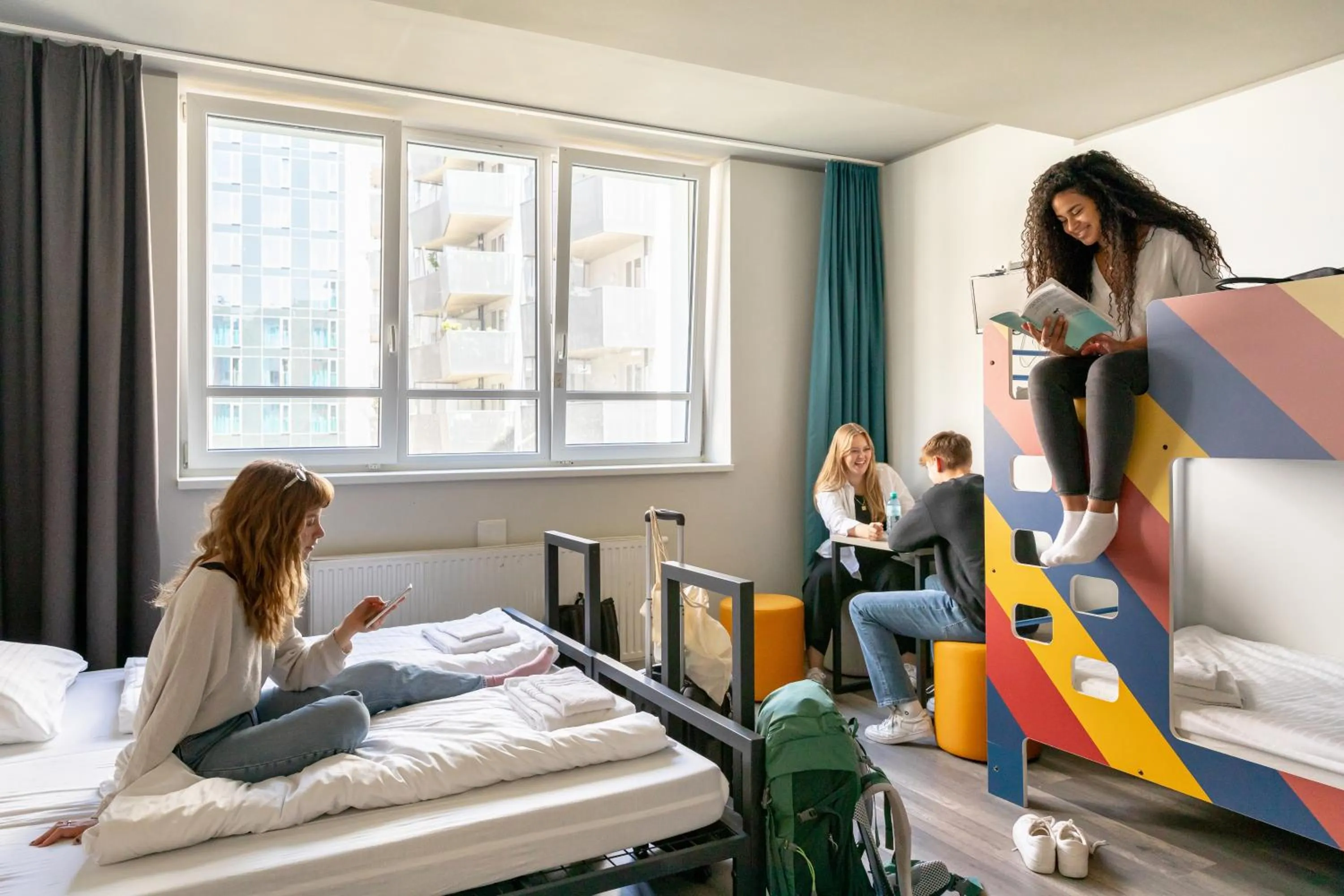 Photo of the whole room, Bed in a&o Wien Hauptbahnhof