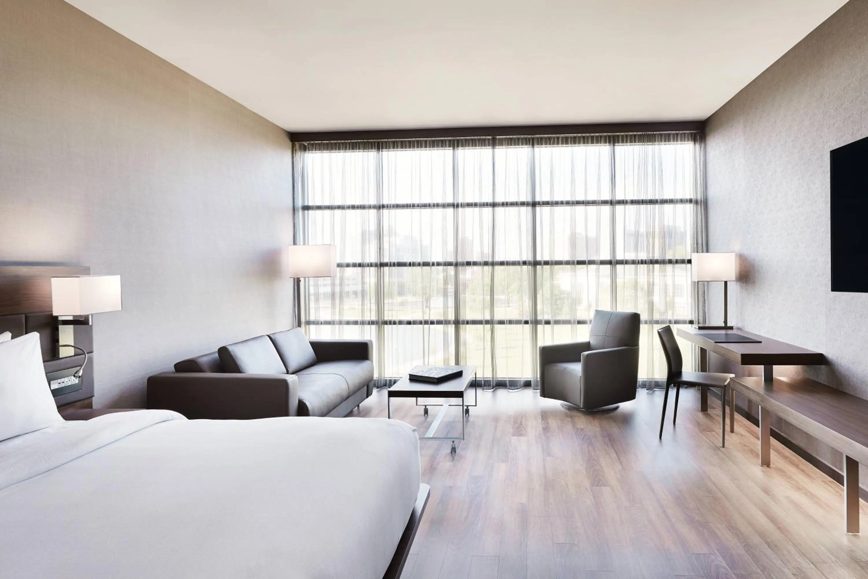 Photo of the whole room, Bed in AC Hotel by Marriott Huntsville Downtown