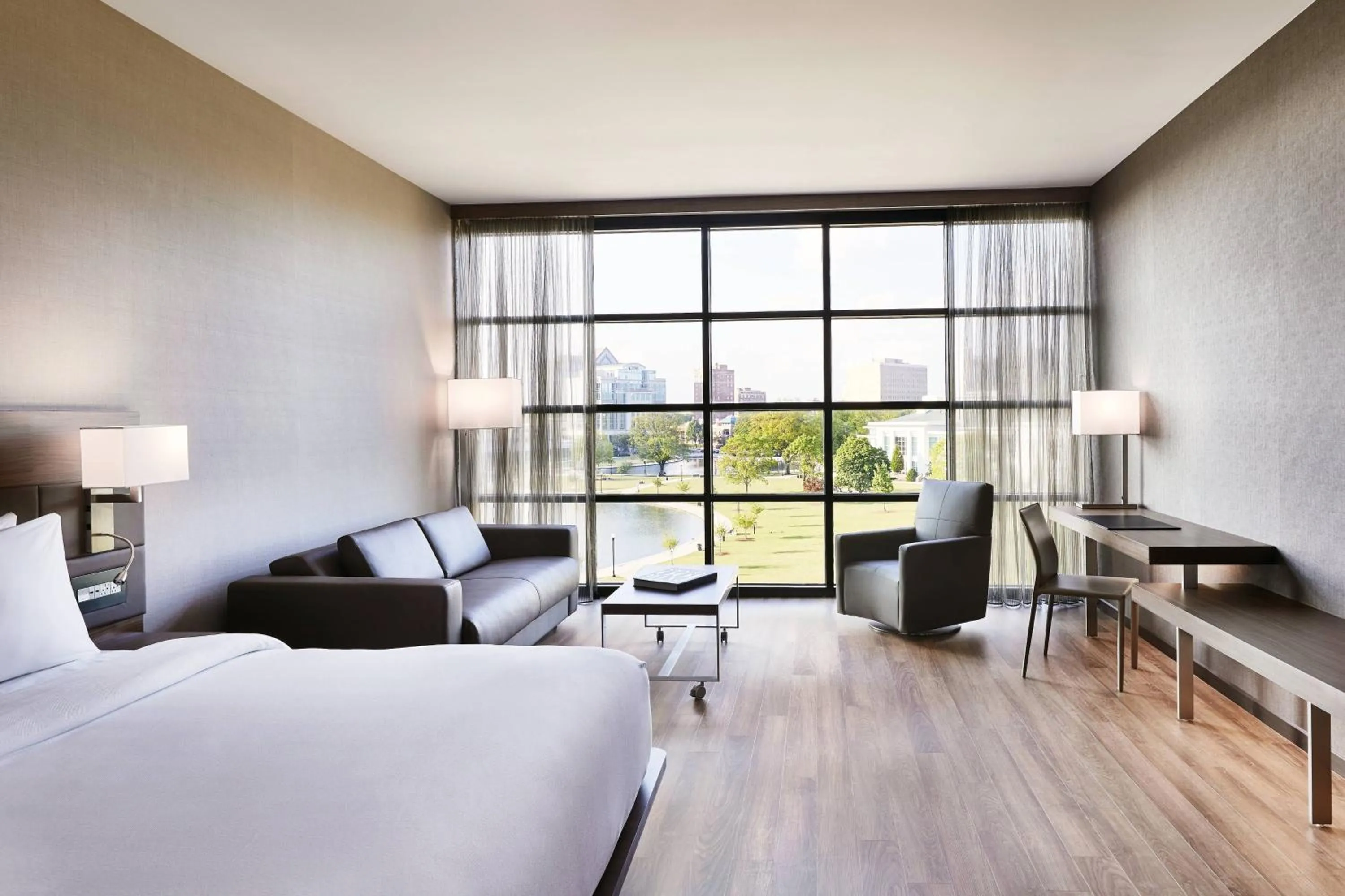 Photo of the whole room, Bed in AC Hotel by Marriott Huntsville Downtown