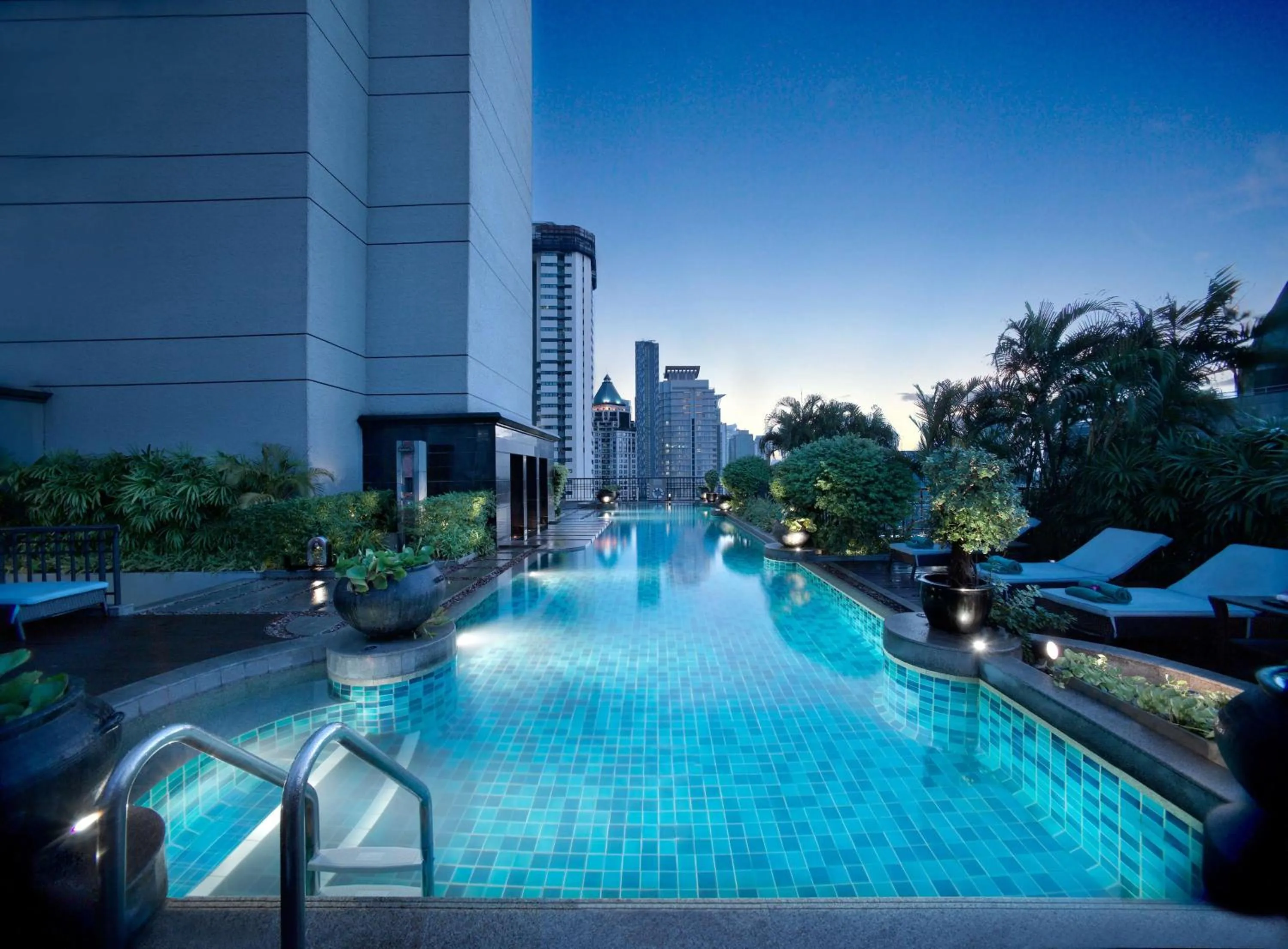 Pool view in Banyan Tree Bangkok