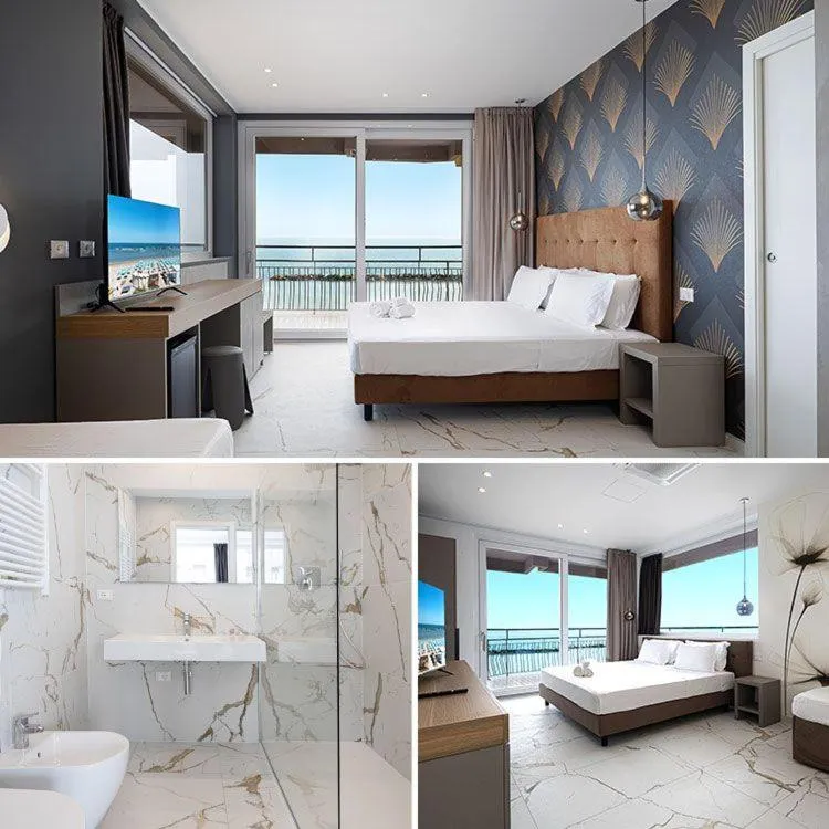 Toilet, Bed in Hotel Cola Frontemare