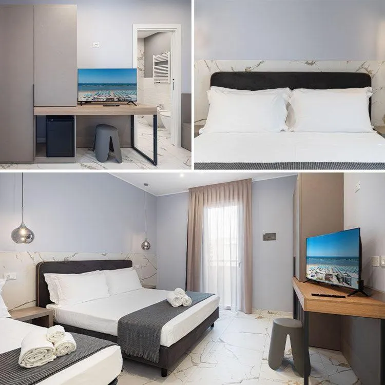 Bed in Hotel Cola Frontemare