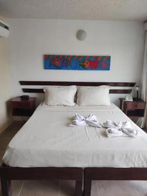 Bed in Hotel Bahia Taganga