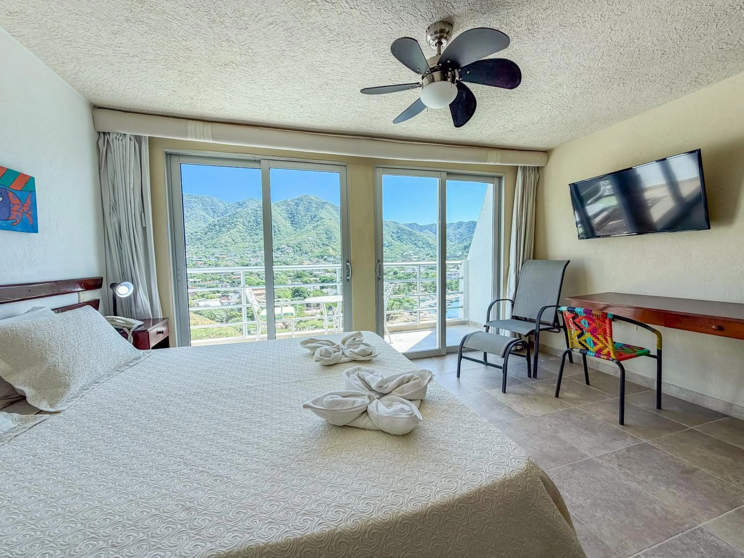 Bedroom, Bed in Hotel Bahia Taganga