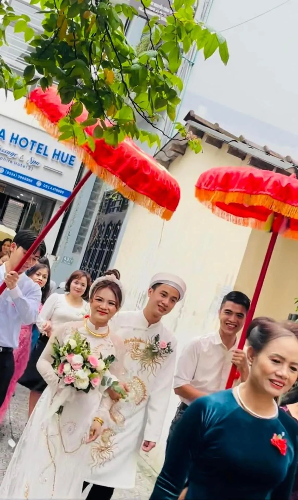 group of guests in Sapphire Hotel Hue
