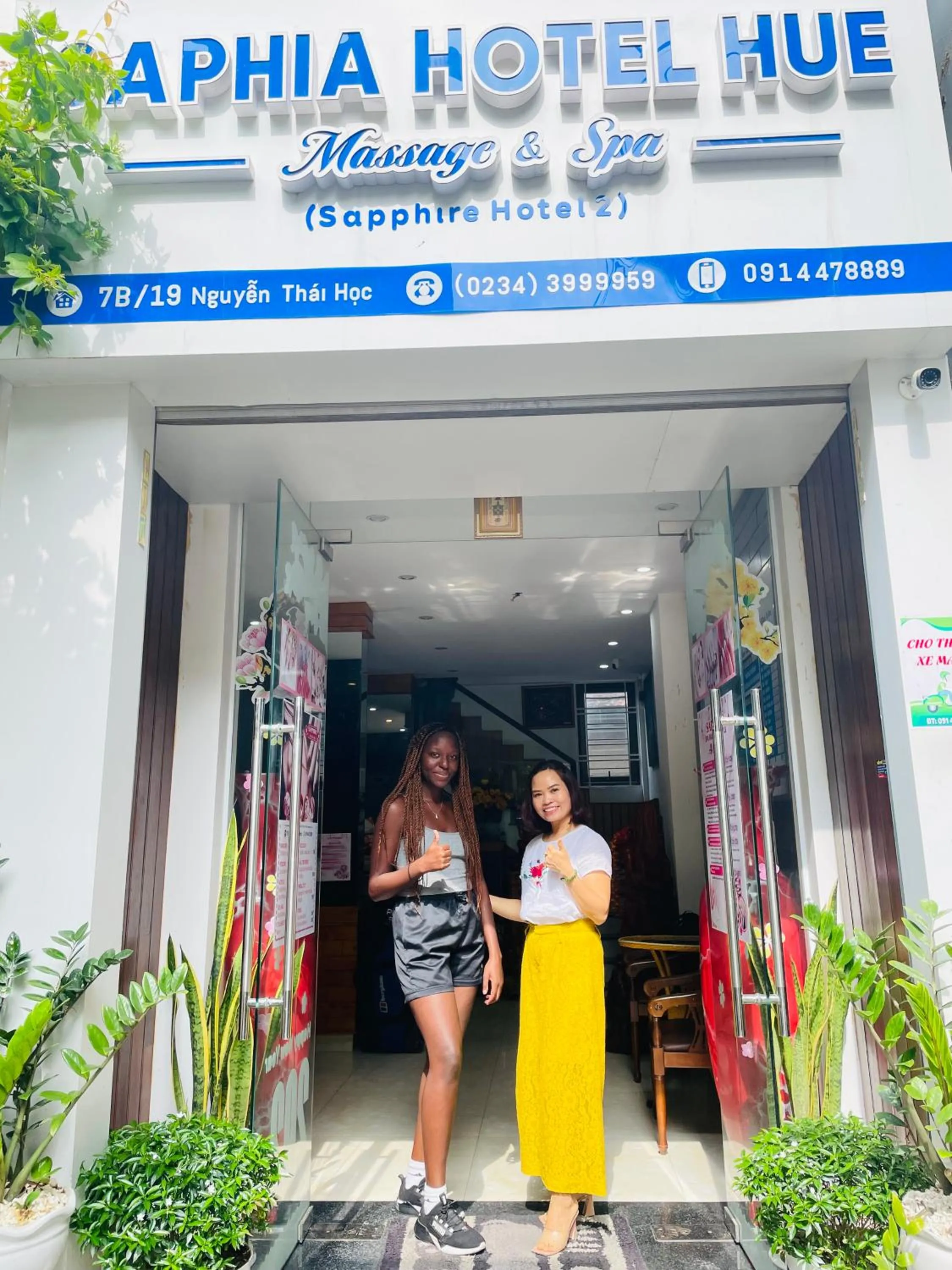 Facade/entrance in Sapphire Hotel Hue