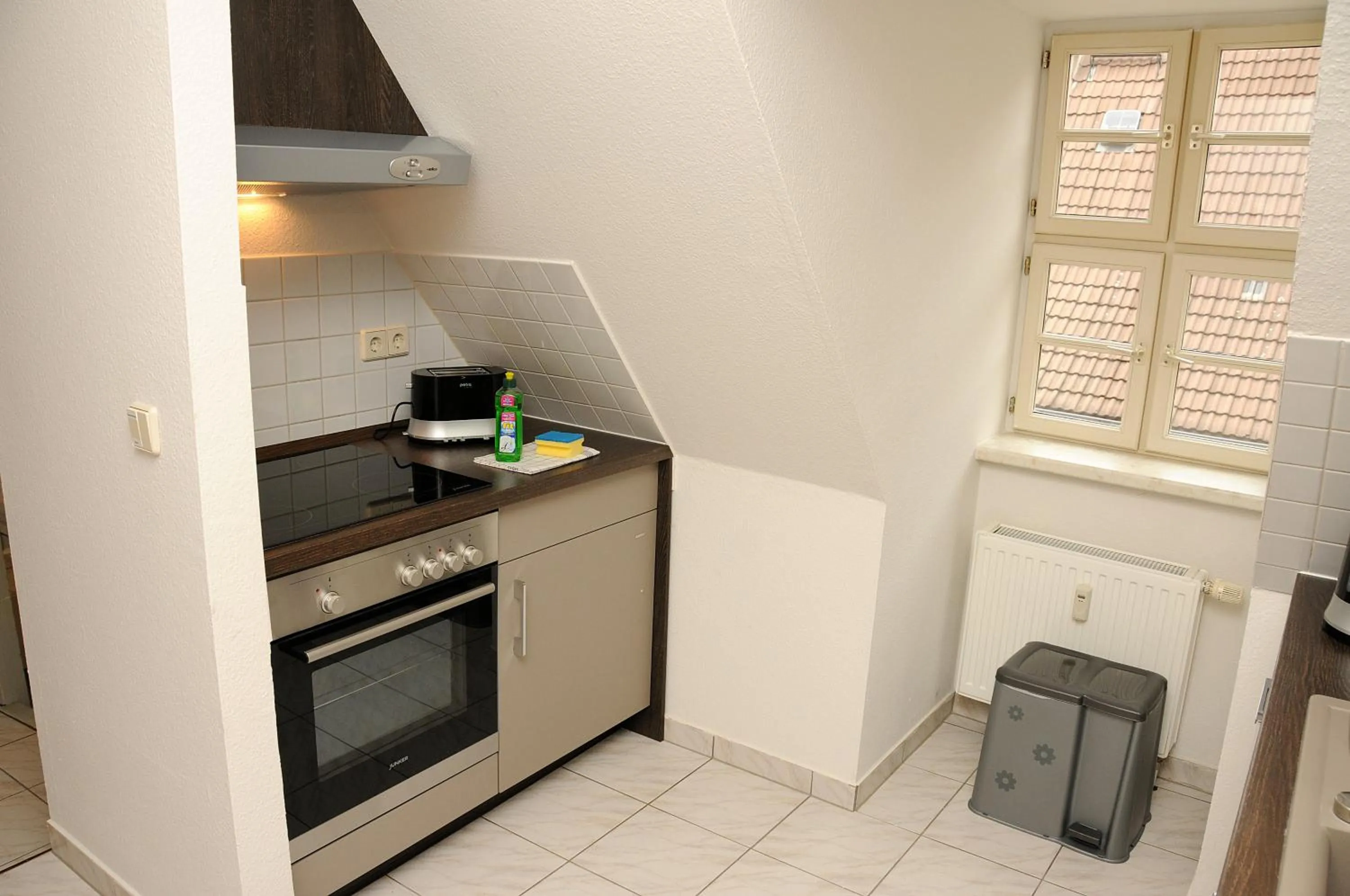 Kitchen or kitchenette in Apartments am Brunnen