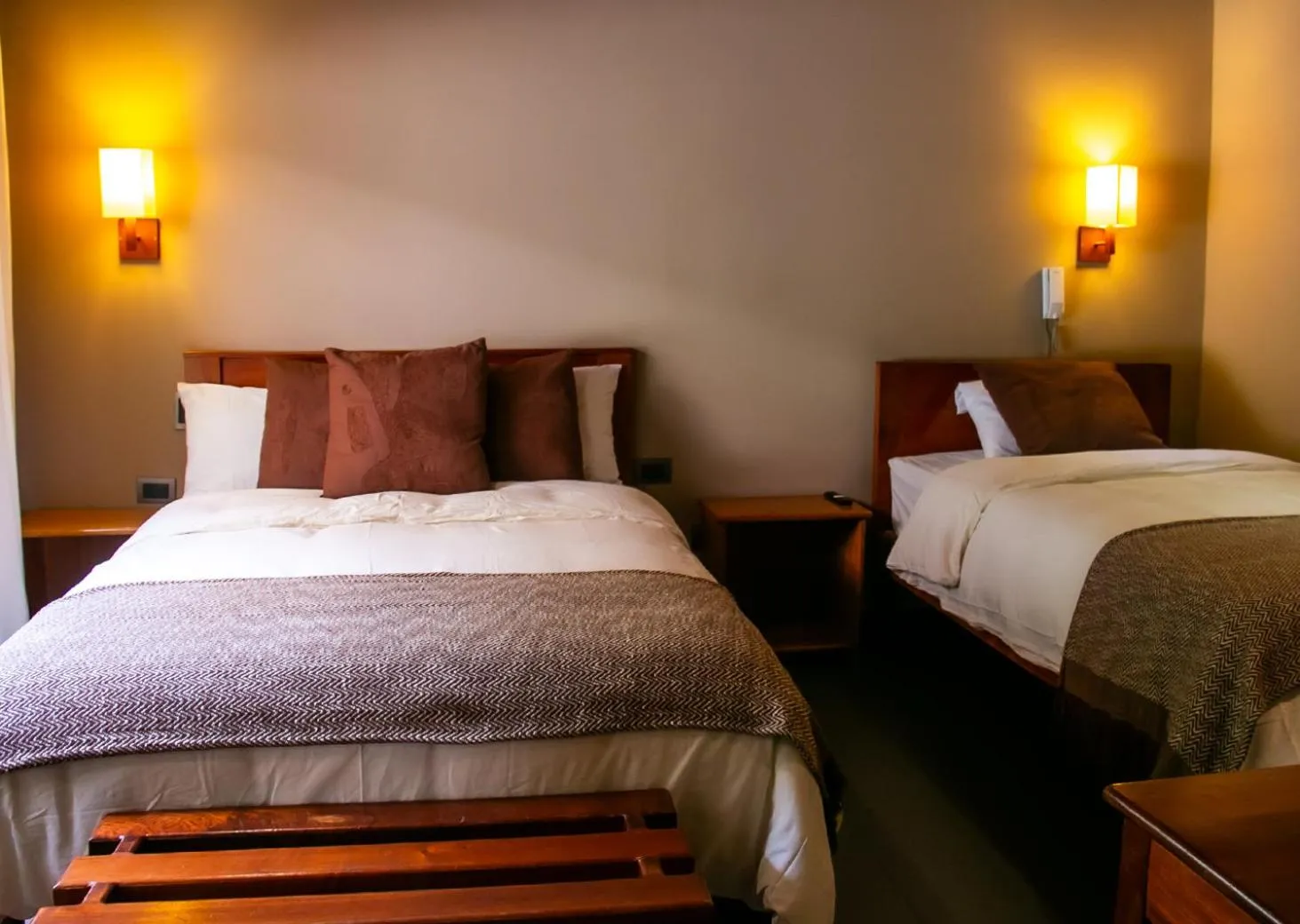 Bed in Hotel Heidinger