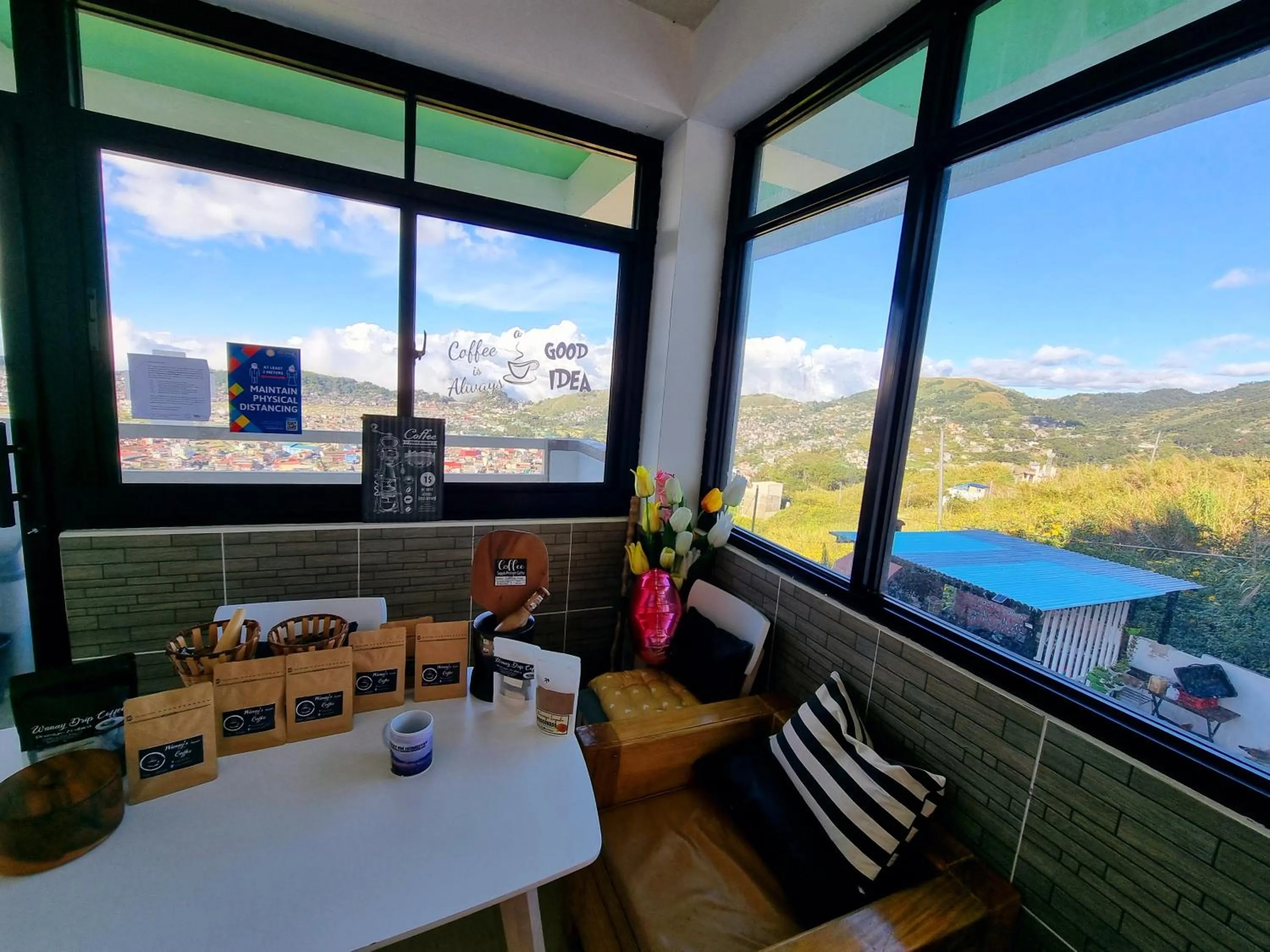 Seating area in Wanay's Rocky Mountain Homestay