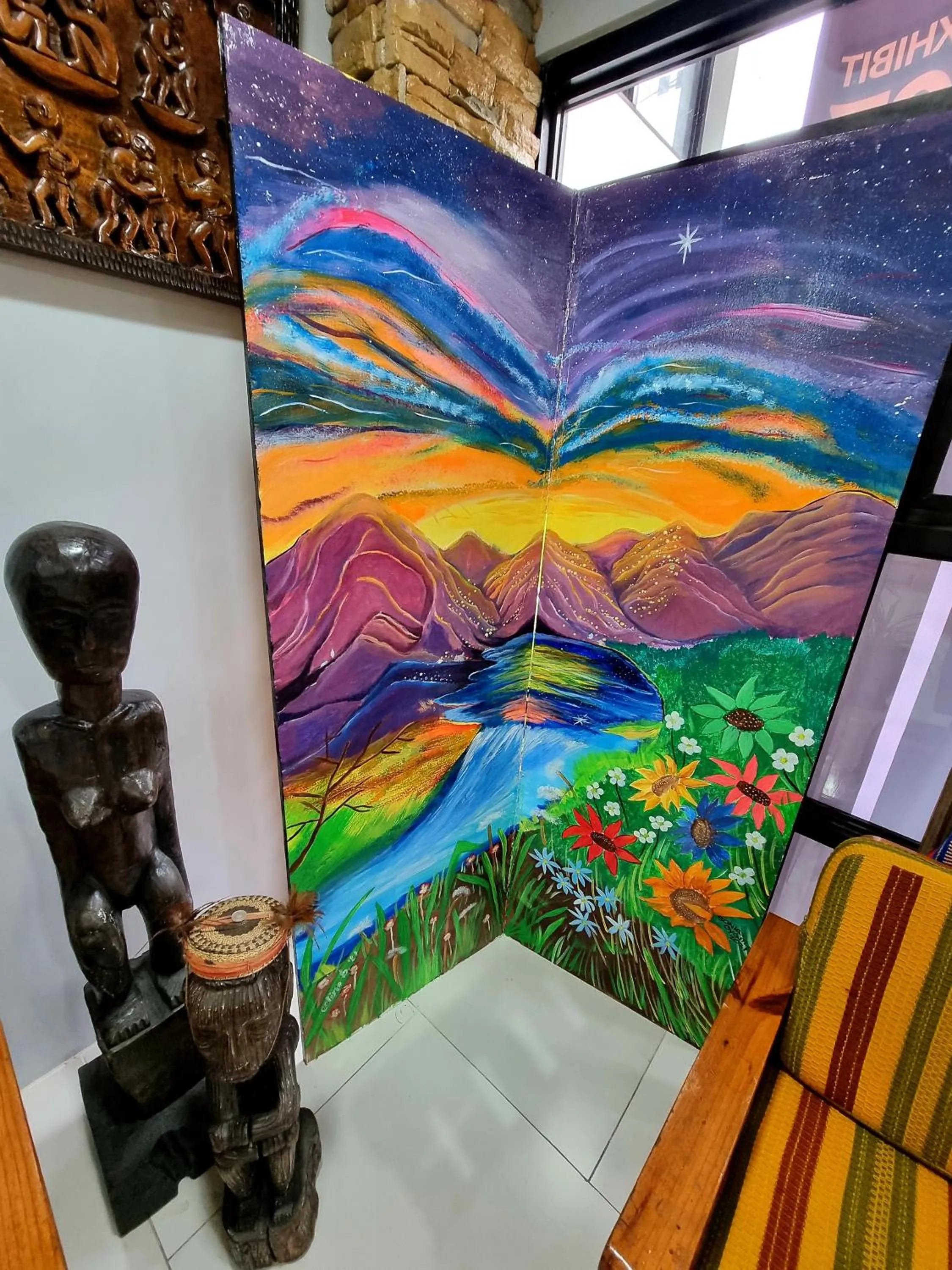 Decorative detail in Wanay's Rocky Mountain Homestay