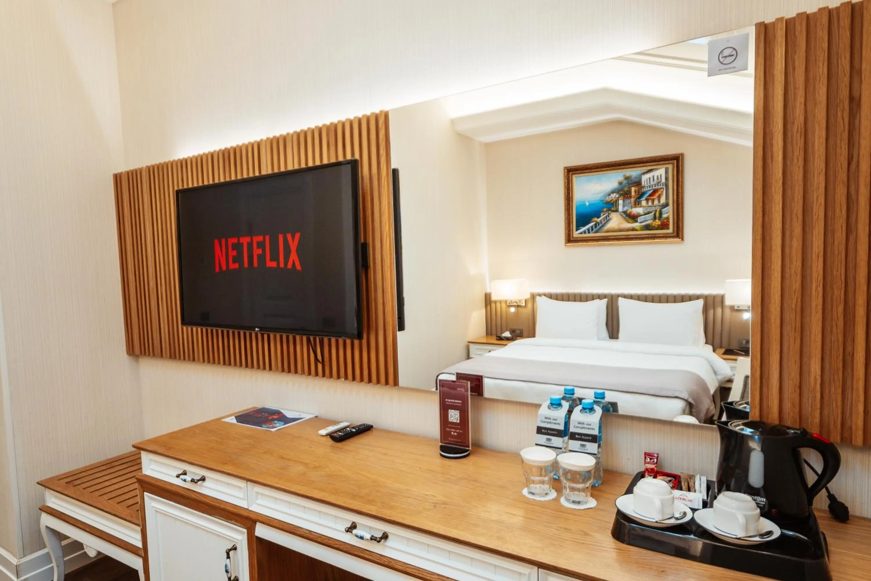 TV and multimedia, Bed in Theatrum Hotel Baku
