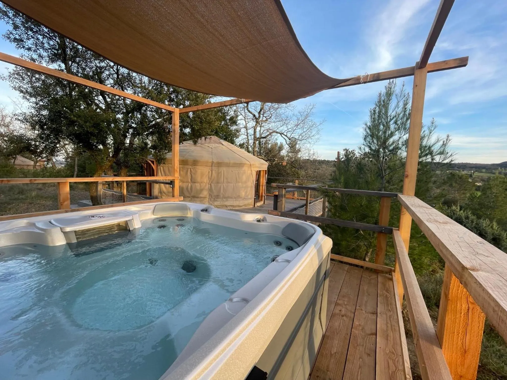 Hot Tub in Les Yourtes de Provence