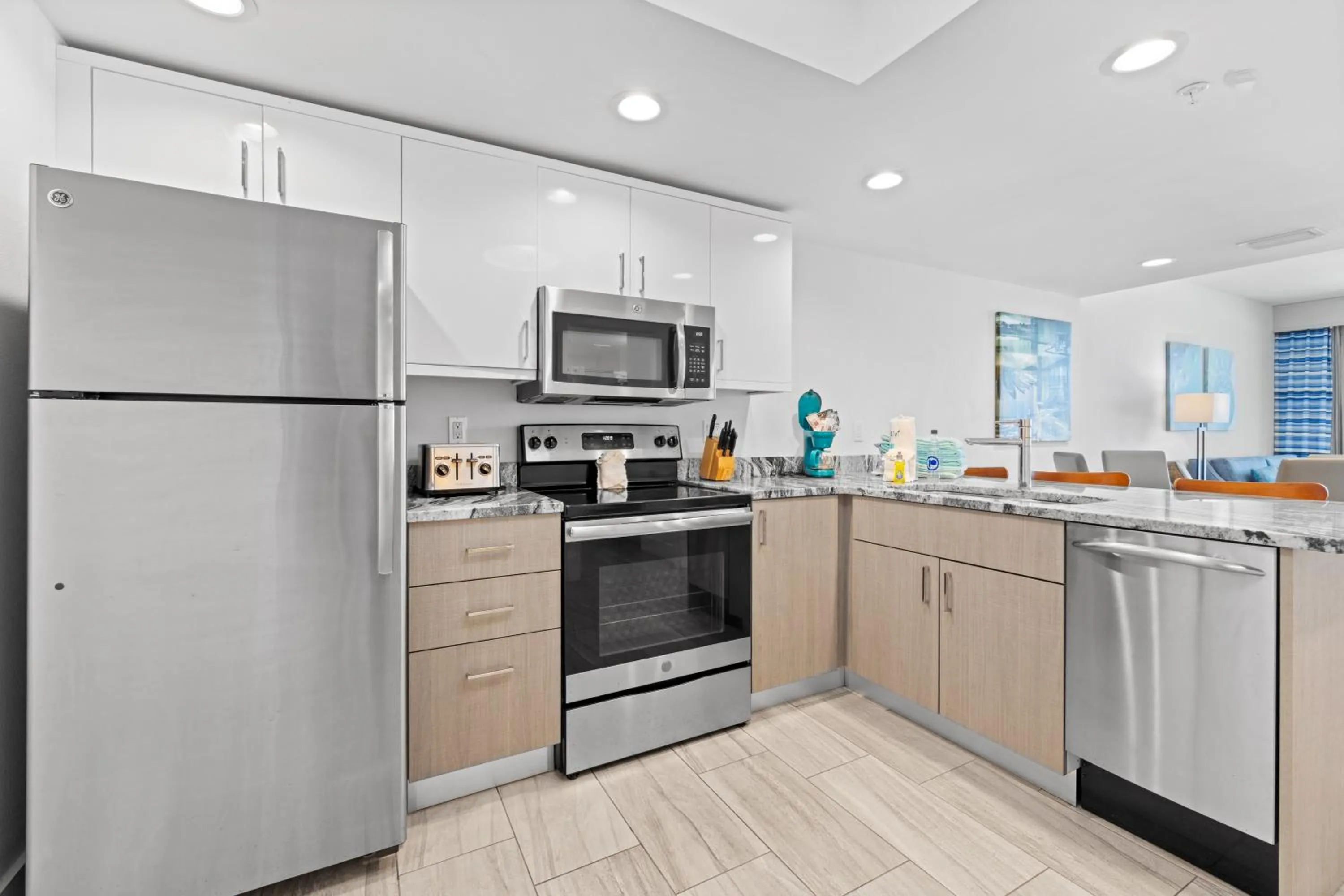 Kitchen or kitchenette in Provident Oceana Beachfront Suites