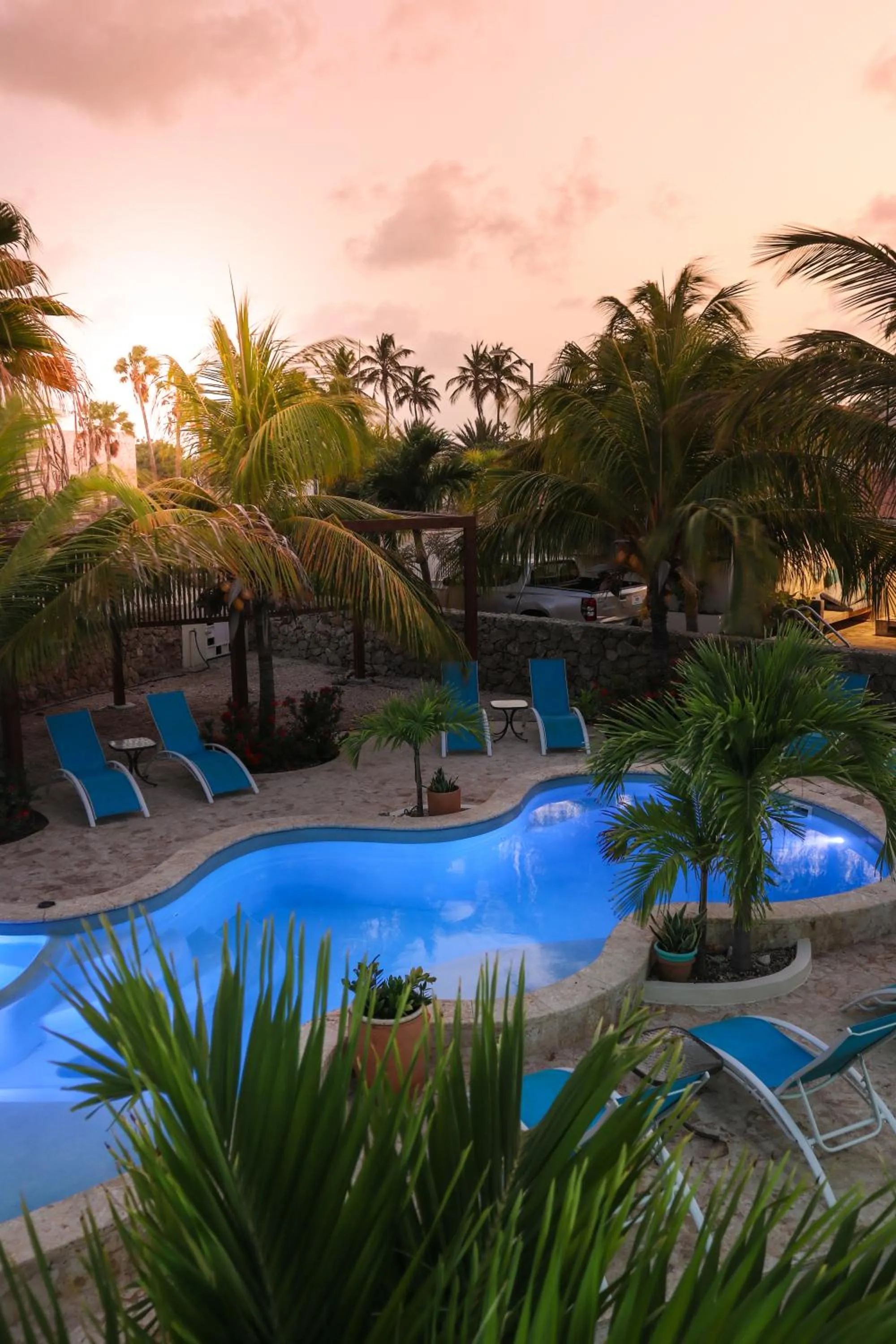 Night, Swimming Pool in Aqua Viva Suites