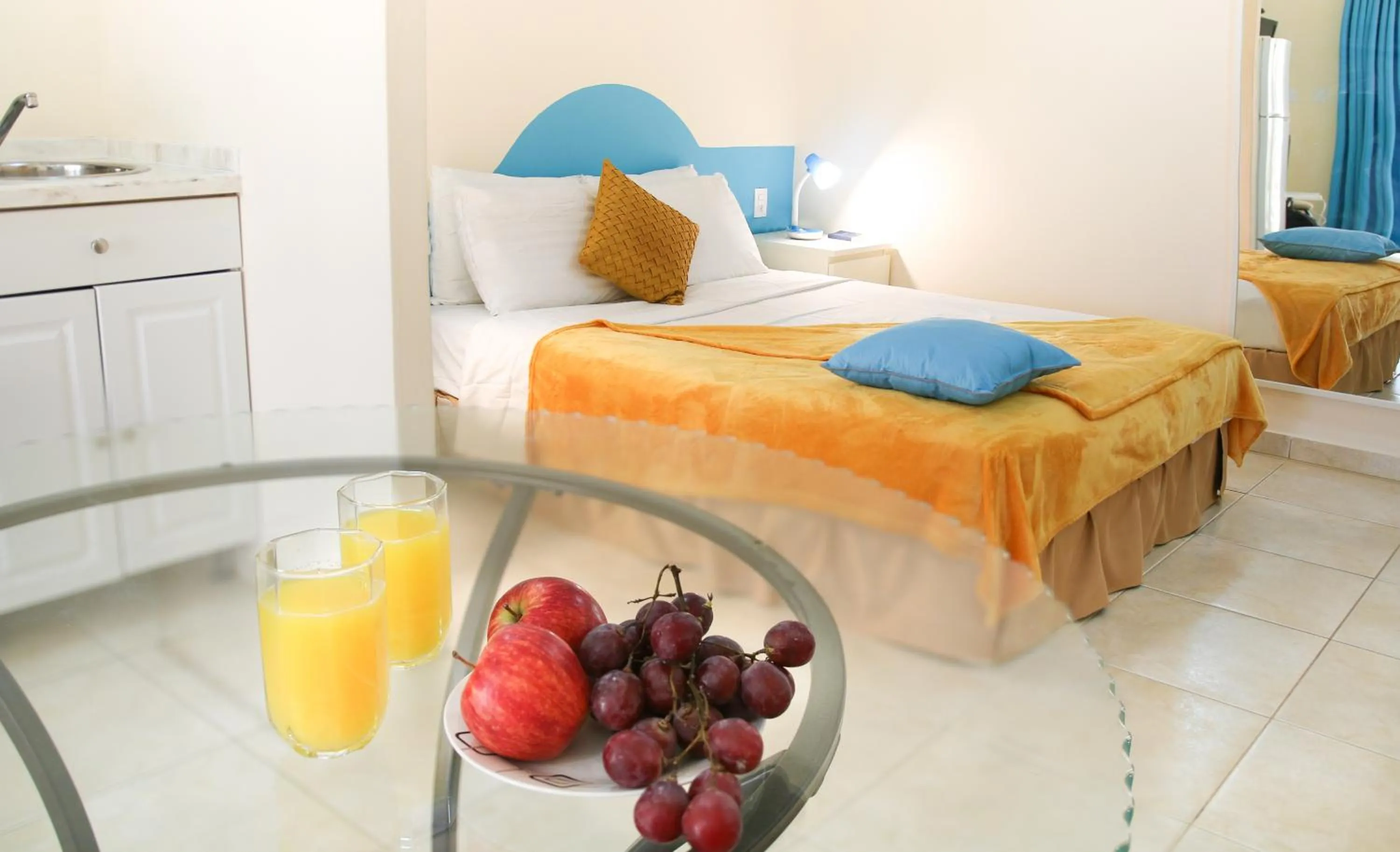 Bed in Aqua Viva Suites