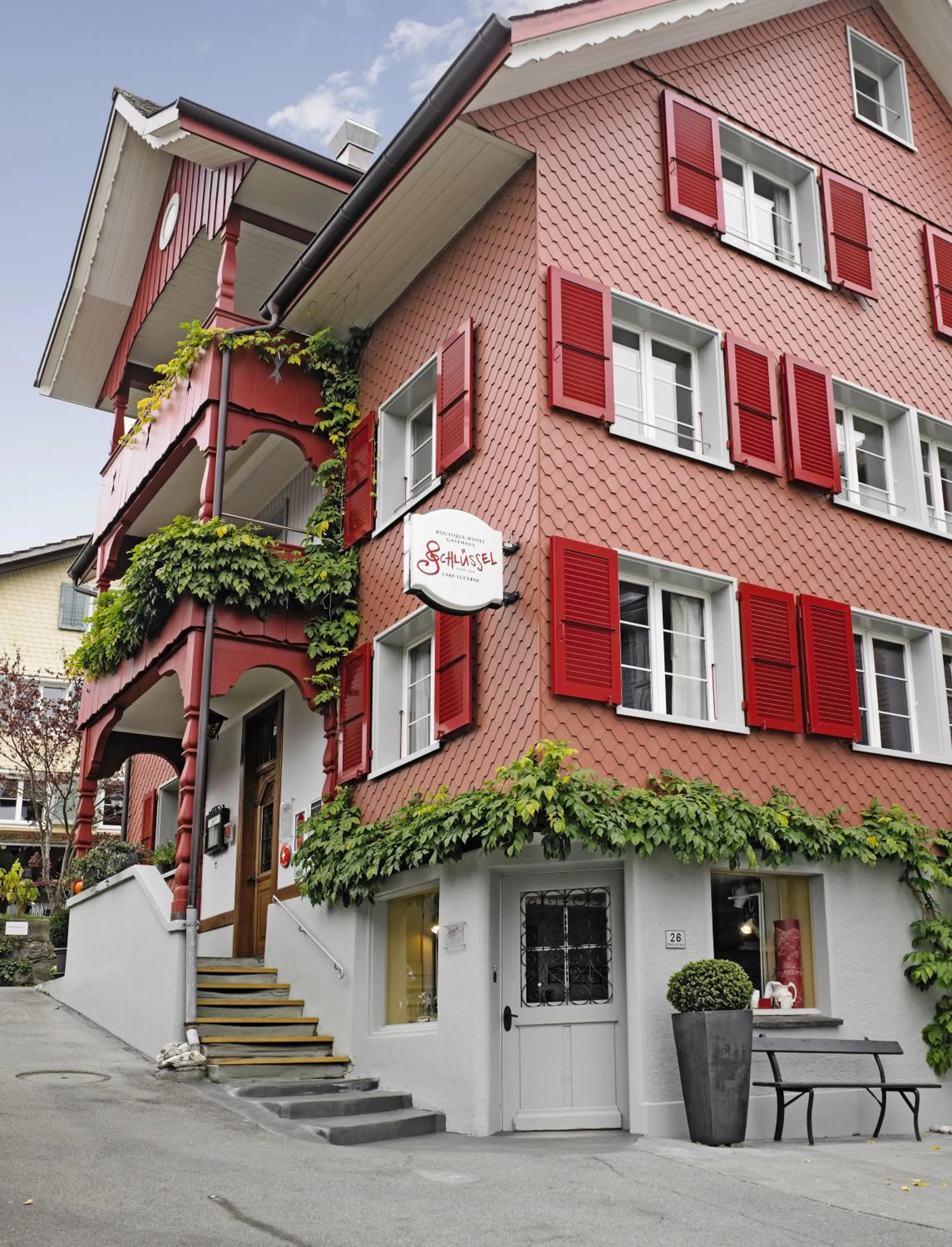 Property building in Boutique-Hotel Schlüssel
