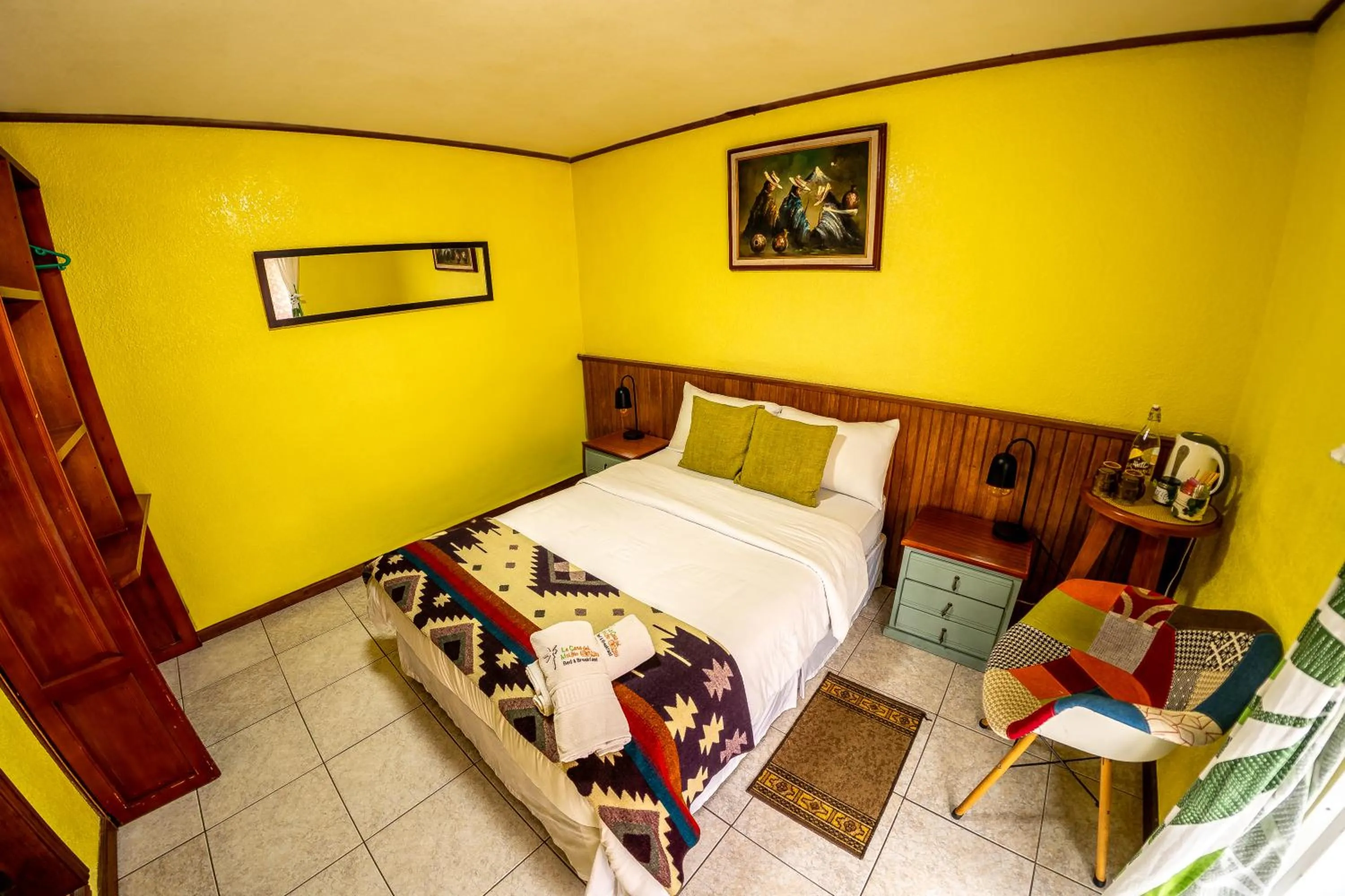 Decorative detail, Bed in La Casa del Molino Blanco B&B