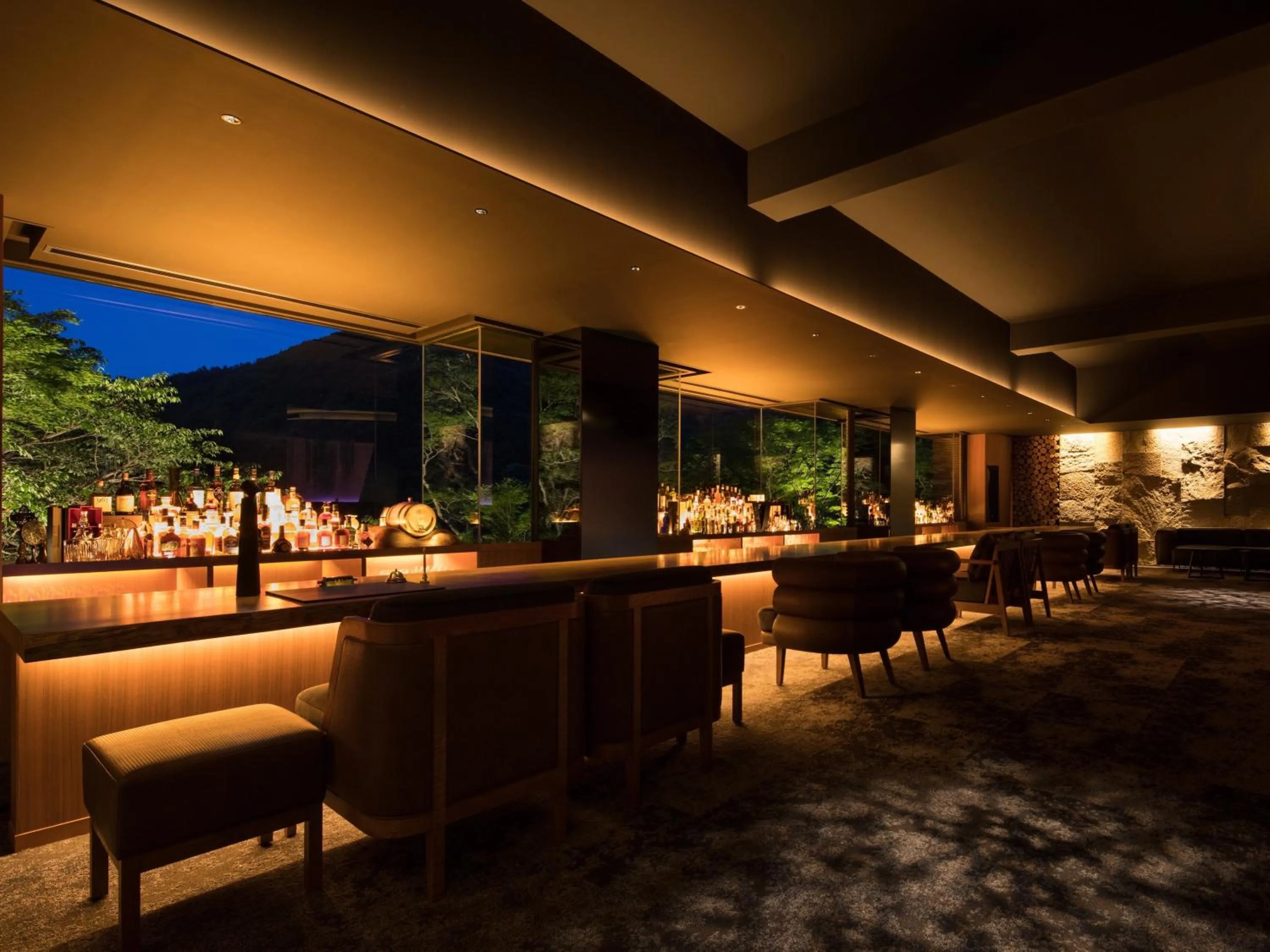 Lounge or bar in barhotel Hakone Kazan