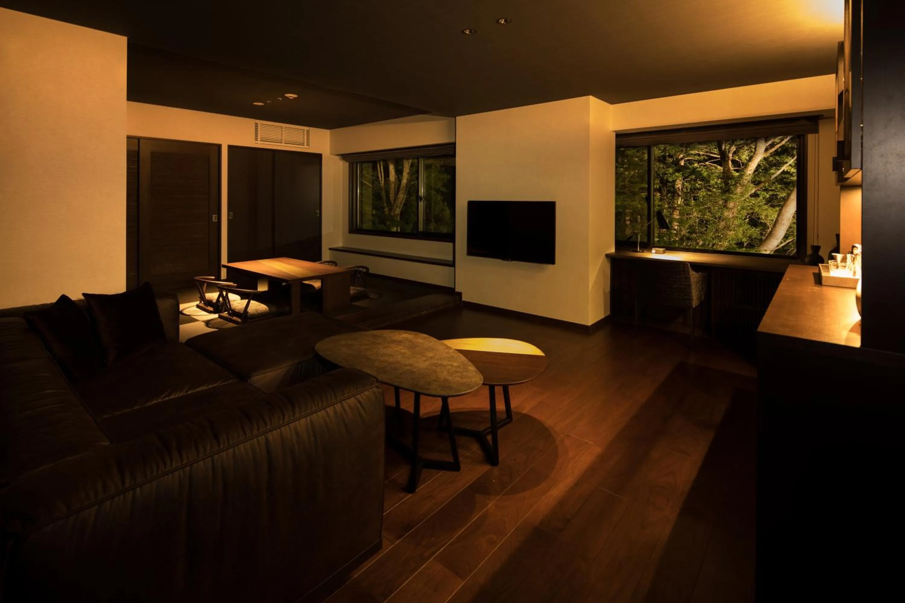 Living room in barhotel Hakone Kazan