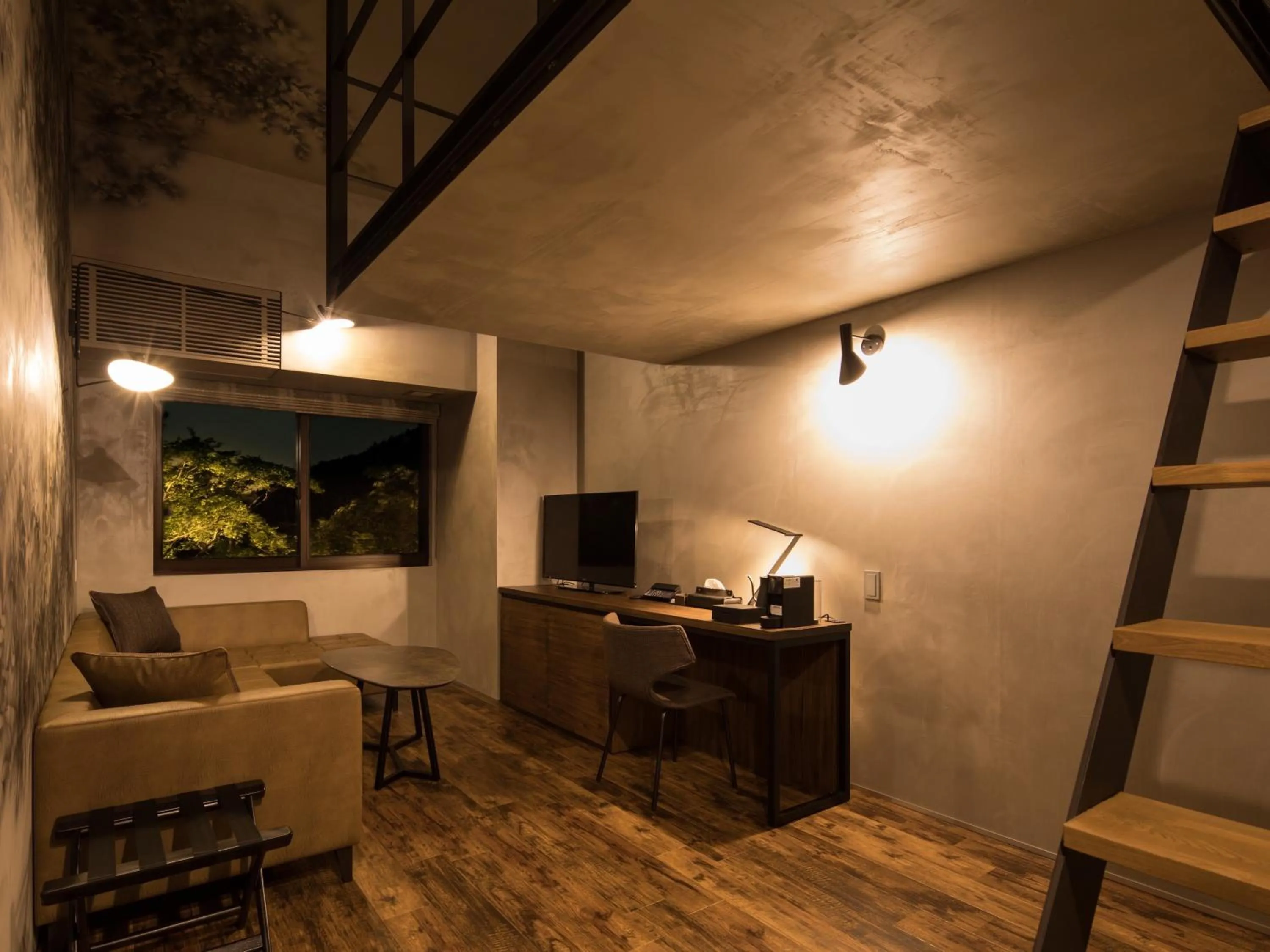 Living room in barhotel Hakone Kazan