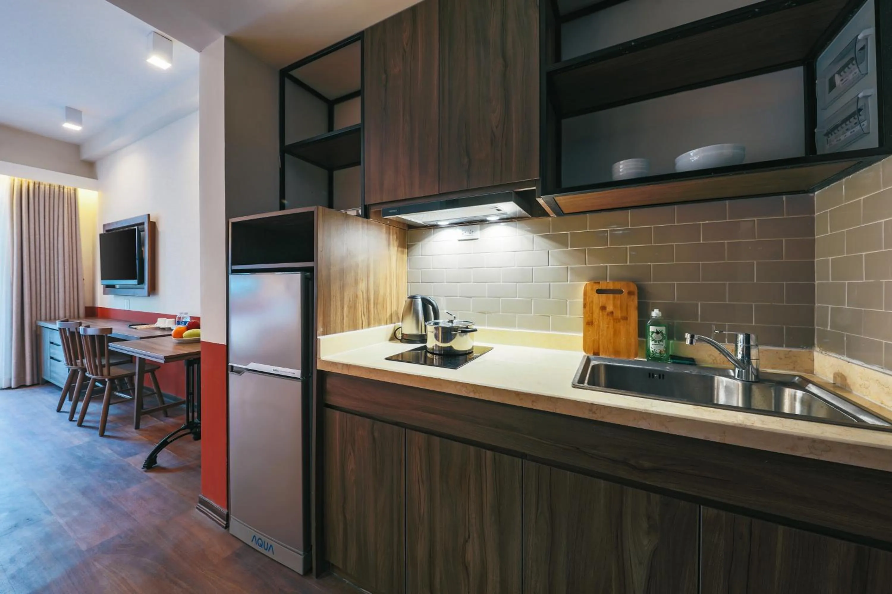 Kitchen or kitchenette in Casa Rosa Apartment