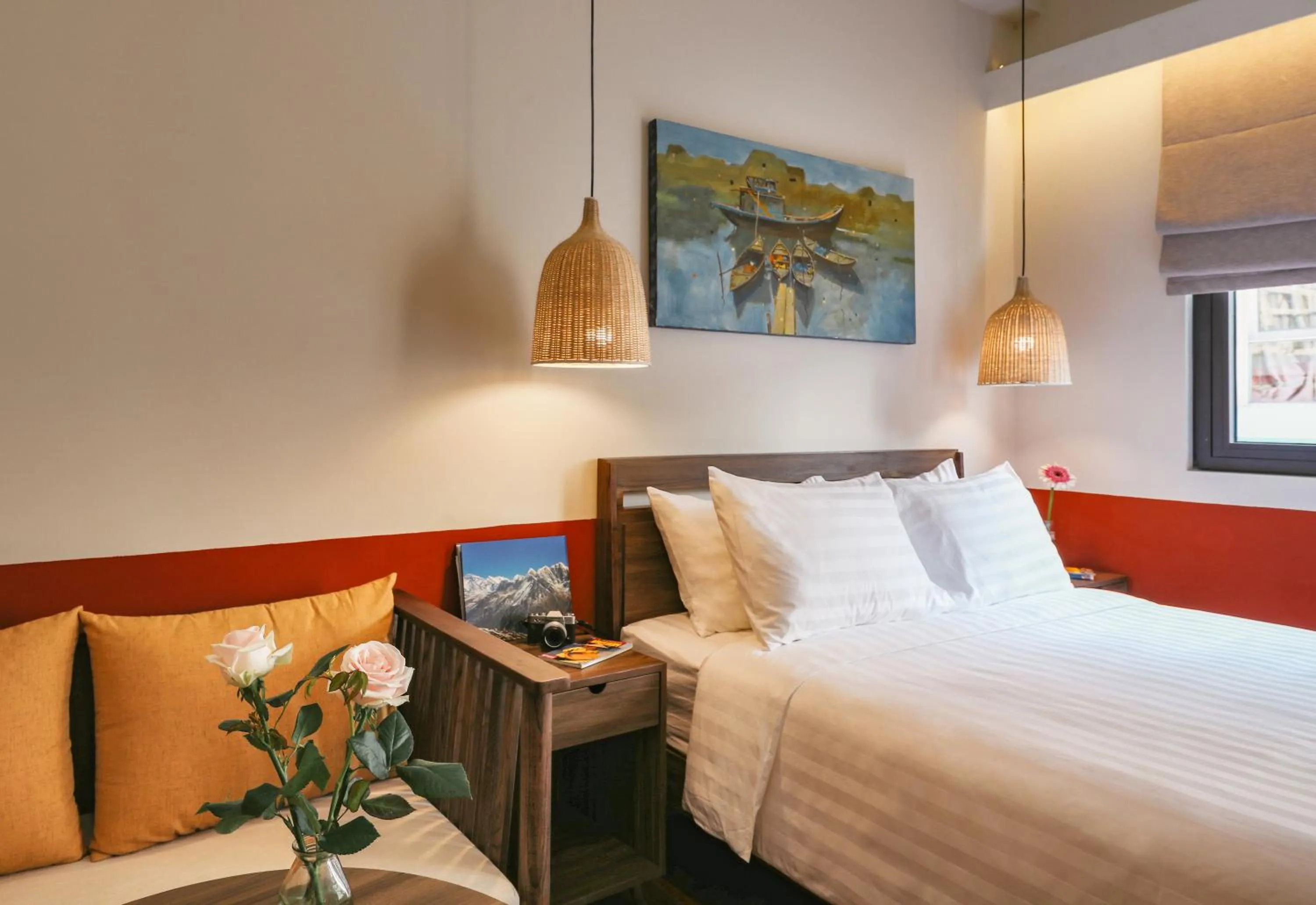 Seating area, Bed in Casa Rosa Apartment