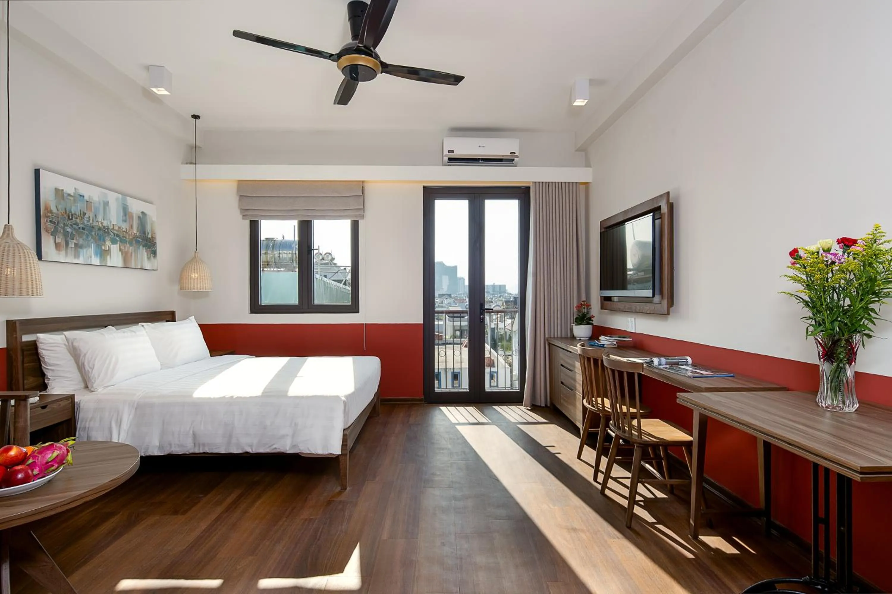 Living room, Bed in Casa Rosa Apartment