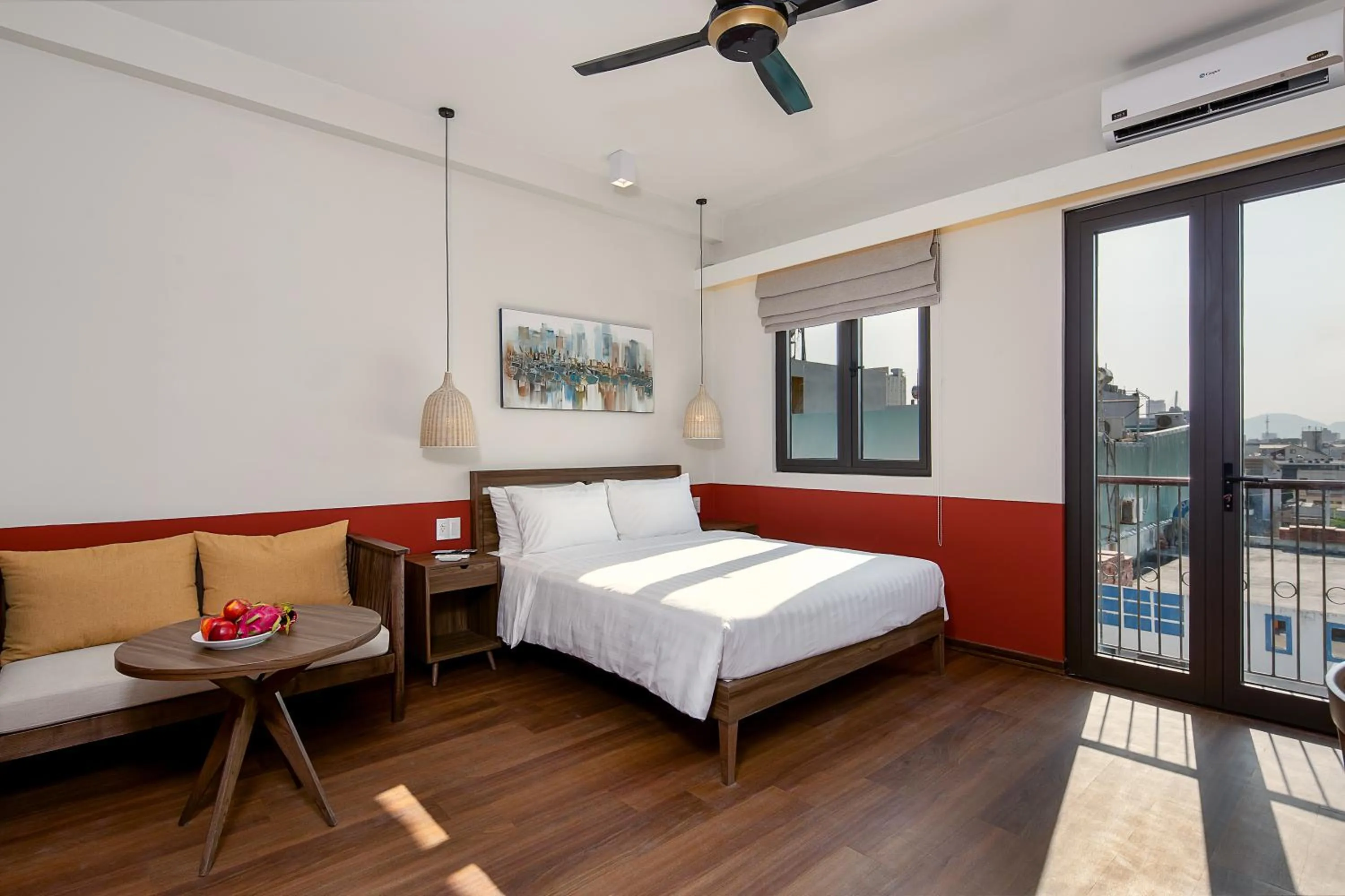 Seating area, Bed in Casa Rosa Apartment