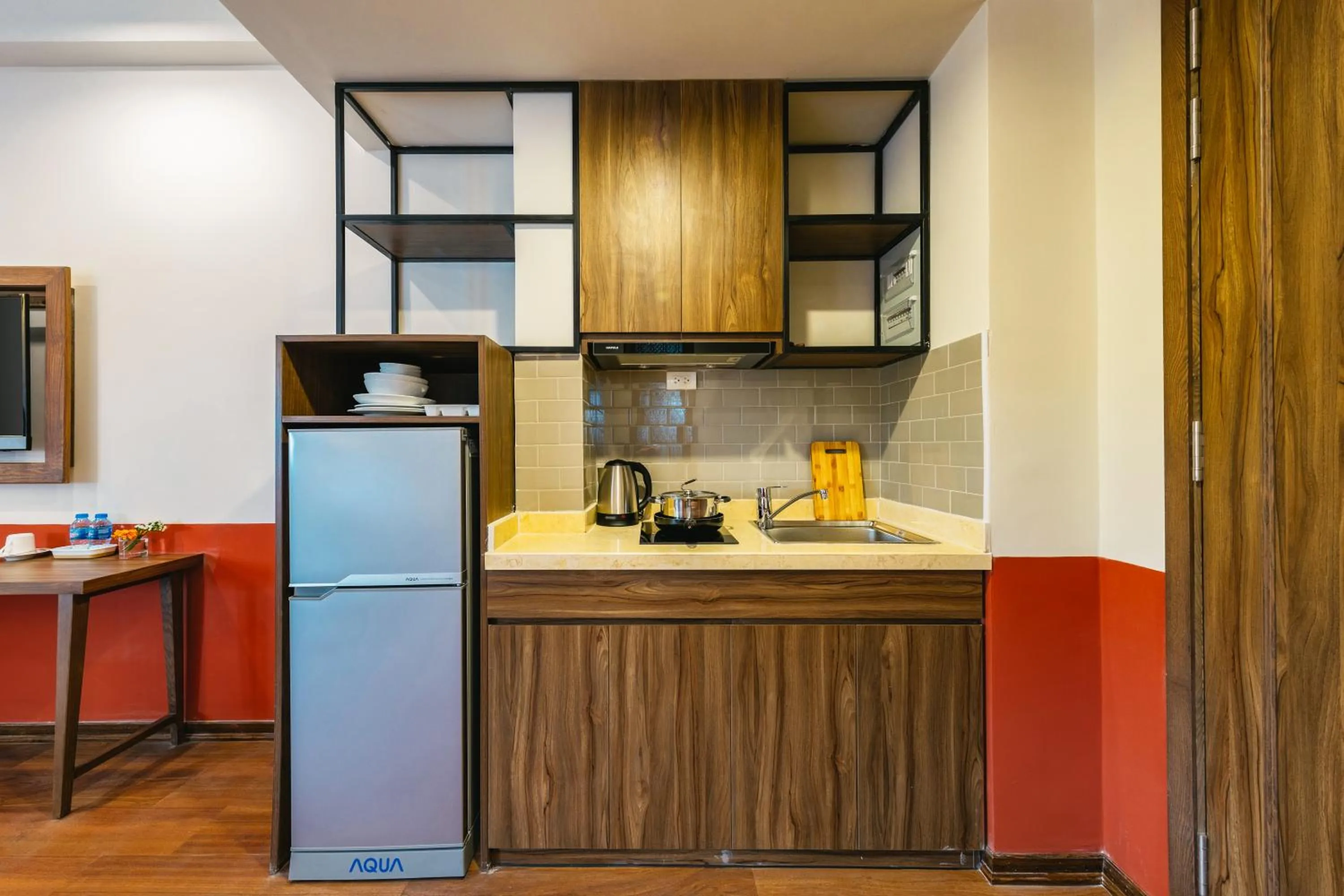 Kitchen or kitchenette in Casa Rosa Apartment