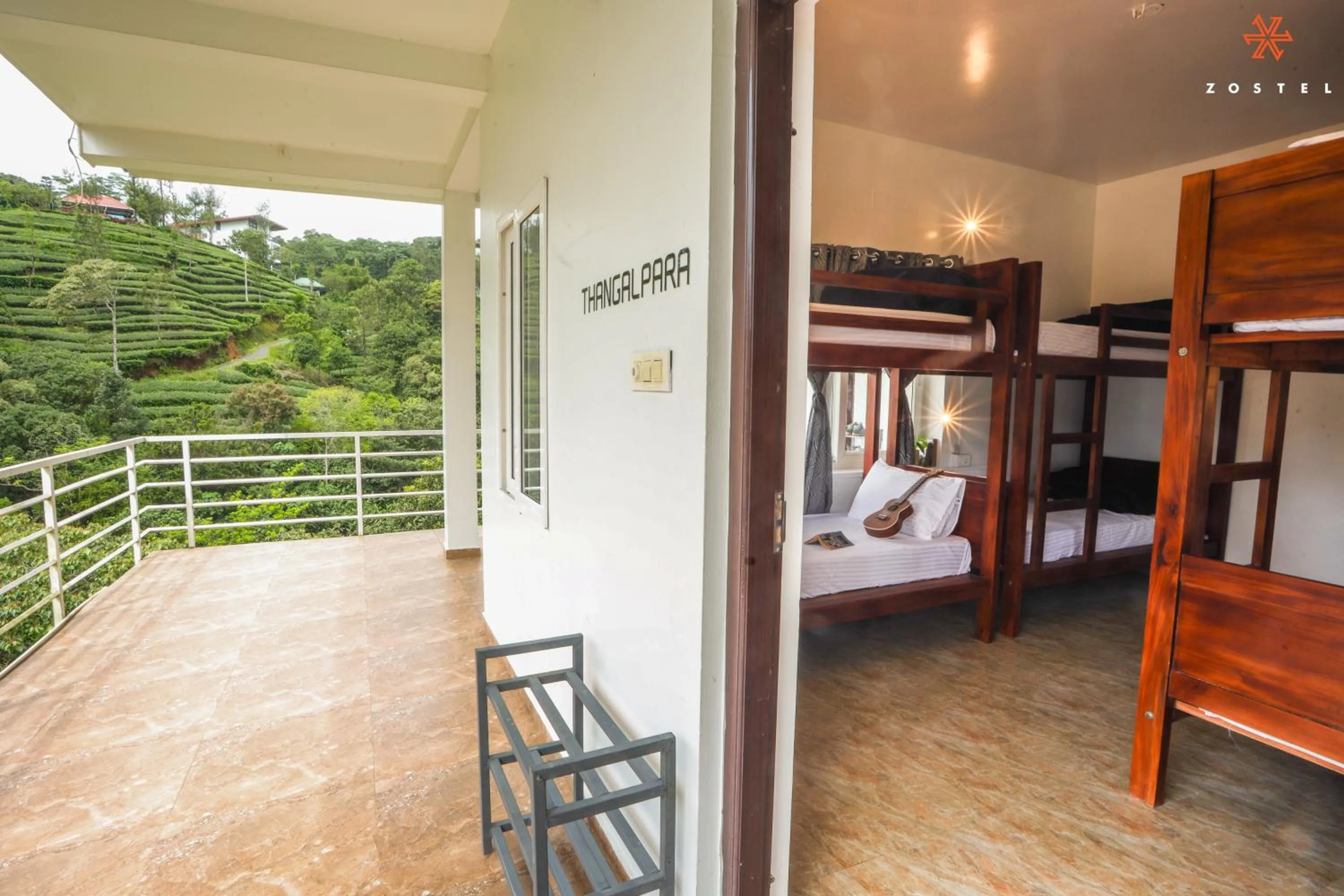 Balcony/Terrace, Bed in Zostel Vagamon