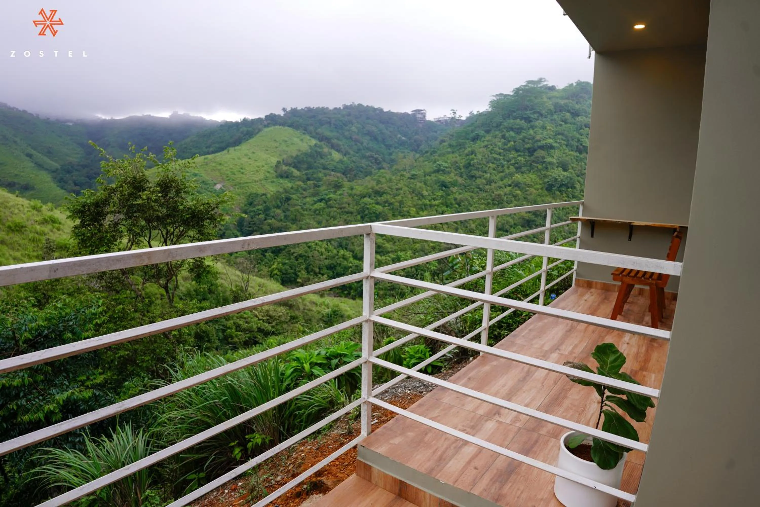 Balcony/Terrace in Zostel Vagamon