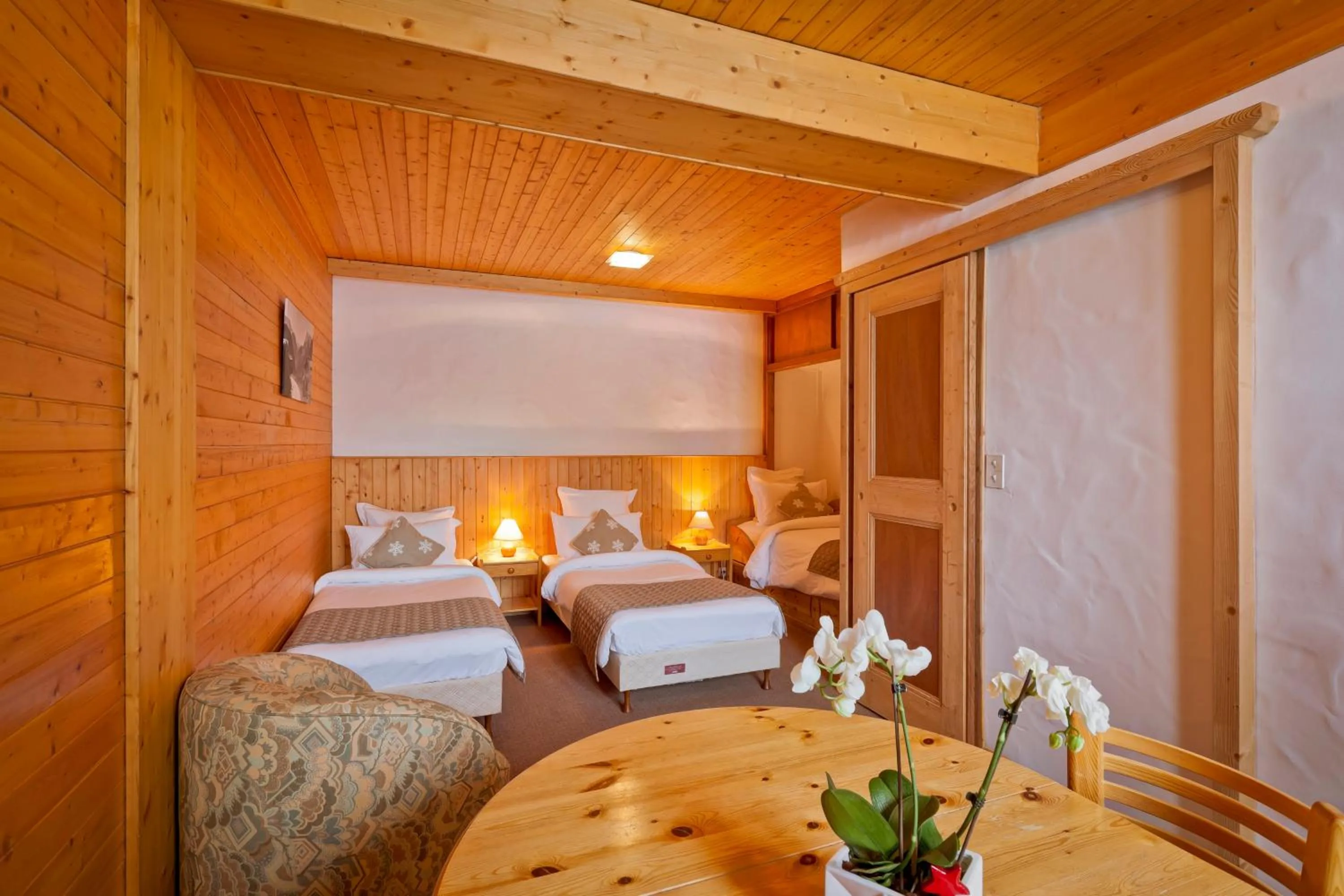 Bedroom, Bed in Hotel les Flocons