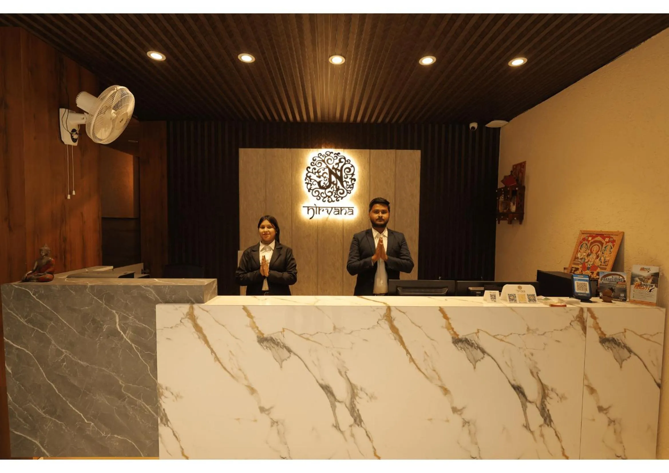 Lobby or reception in Hotel Nirvana Palace Near Parmarth Niketan