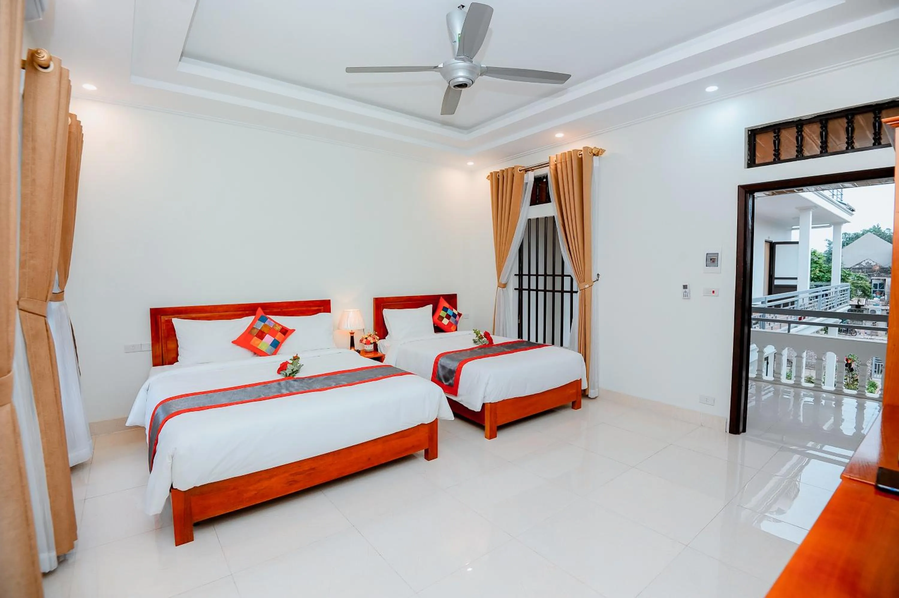 Bed in Tam Coc Golden Sky Homestay