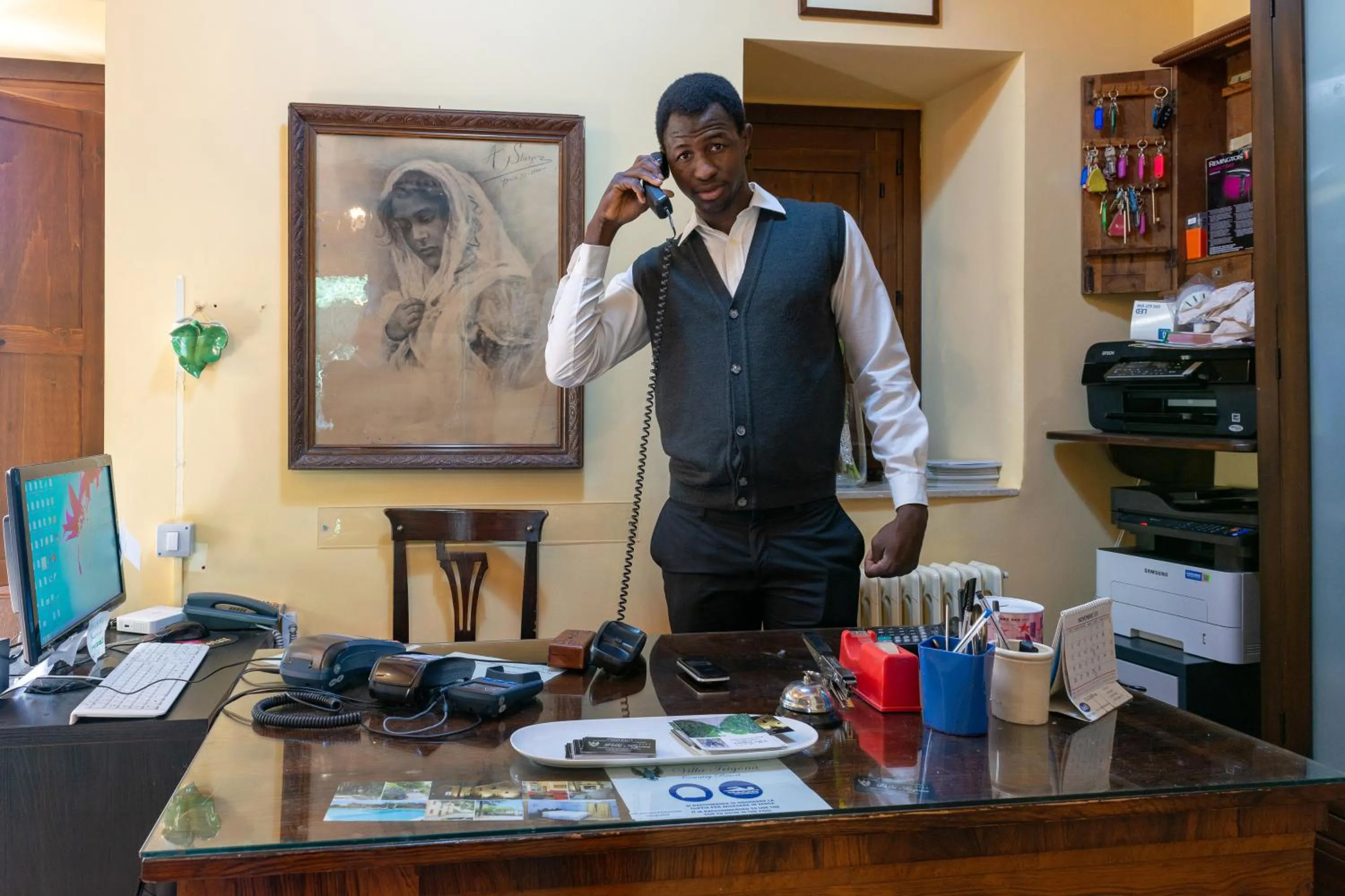 Lobby or reception in Villa Trigona