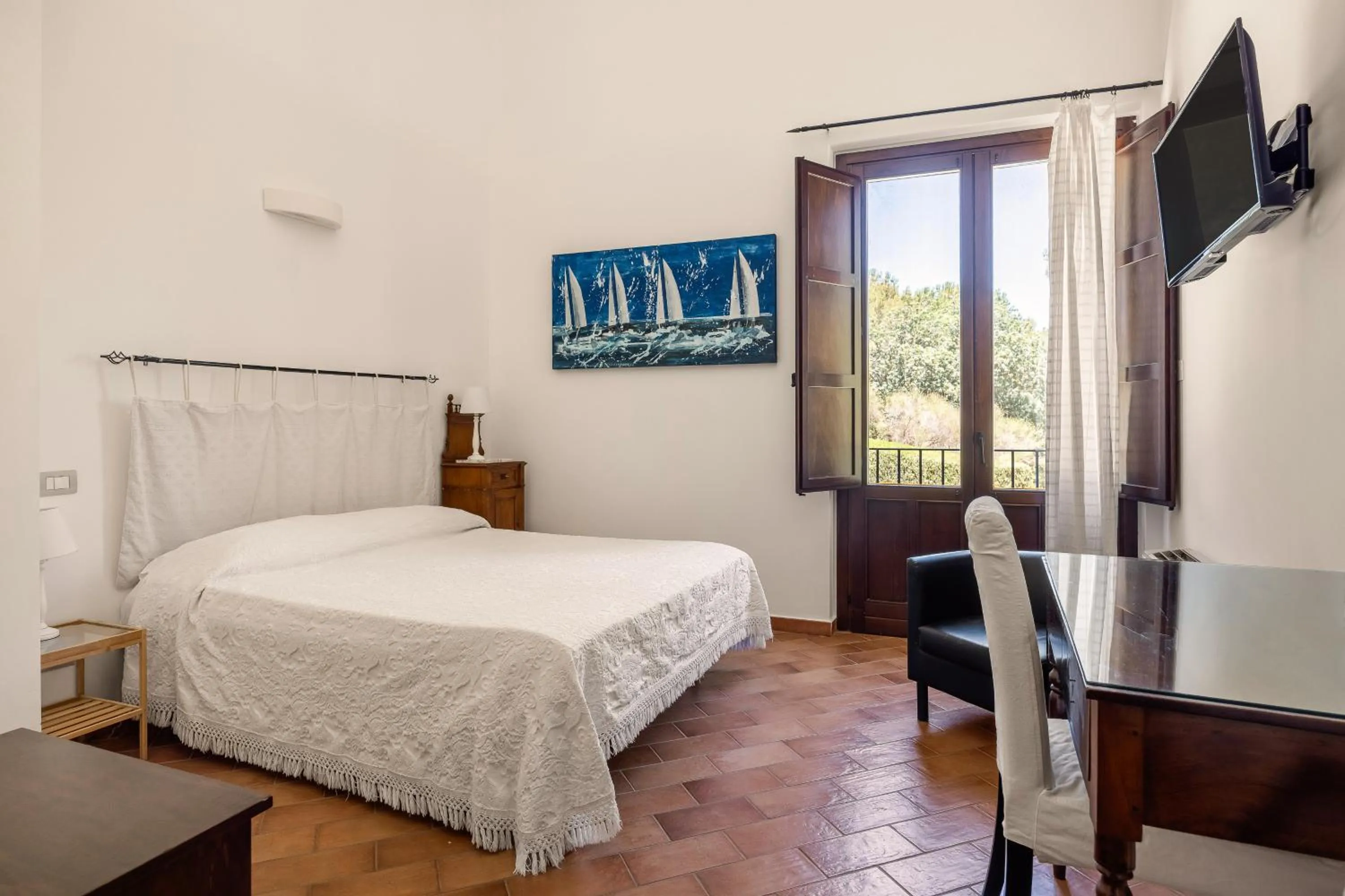 Bed in Villa Trigona