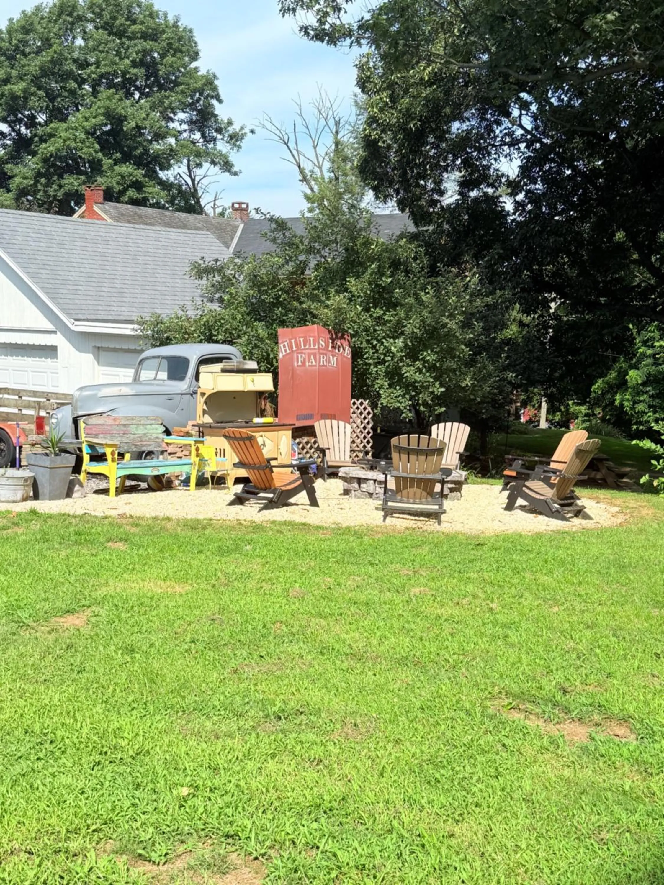 fireplace in HIllside Farm B & B