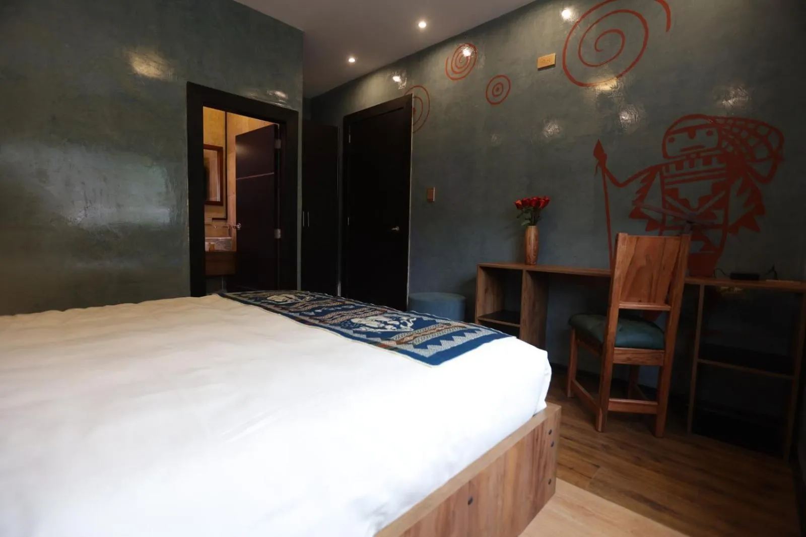 Decorative detail, Bed in Chakana Hotel Boutique Mariscal