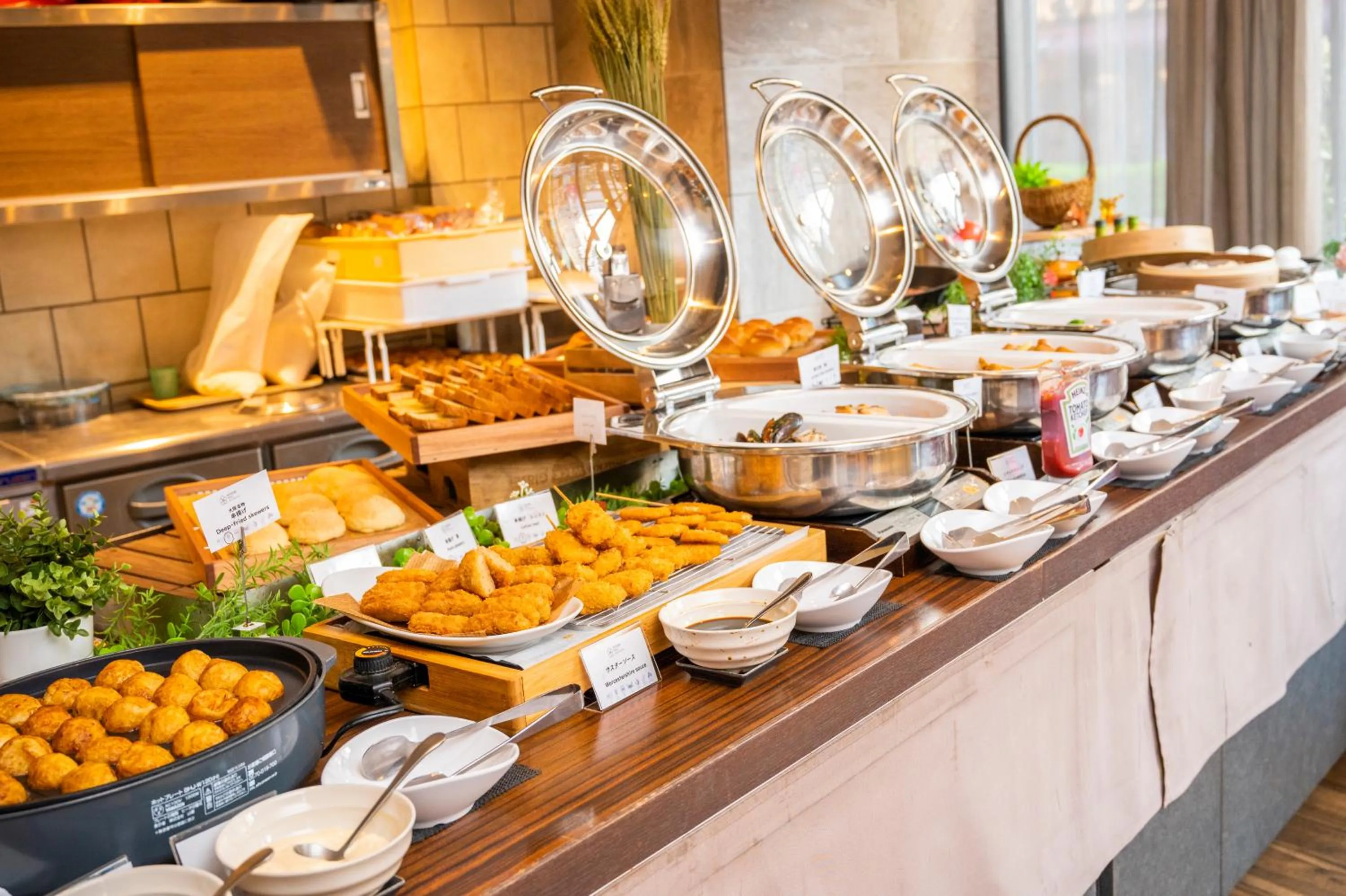 Buffet breakfast in Hiyori Hotel Osaka Namba Station