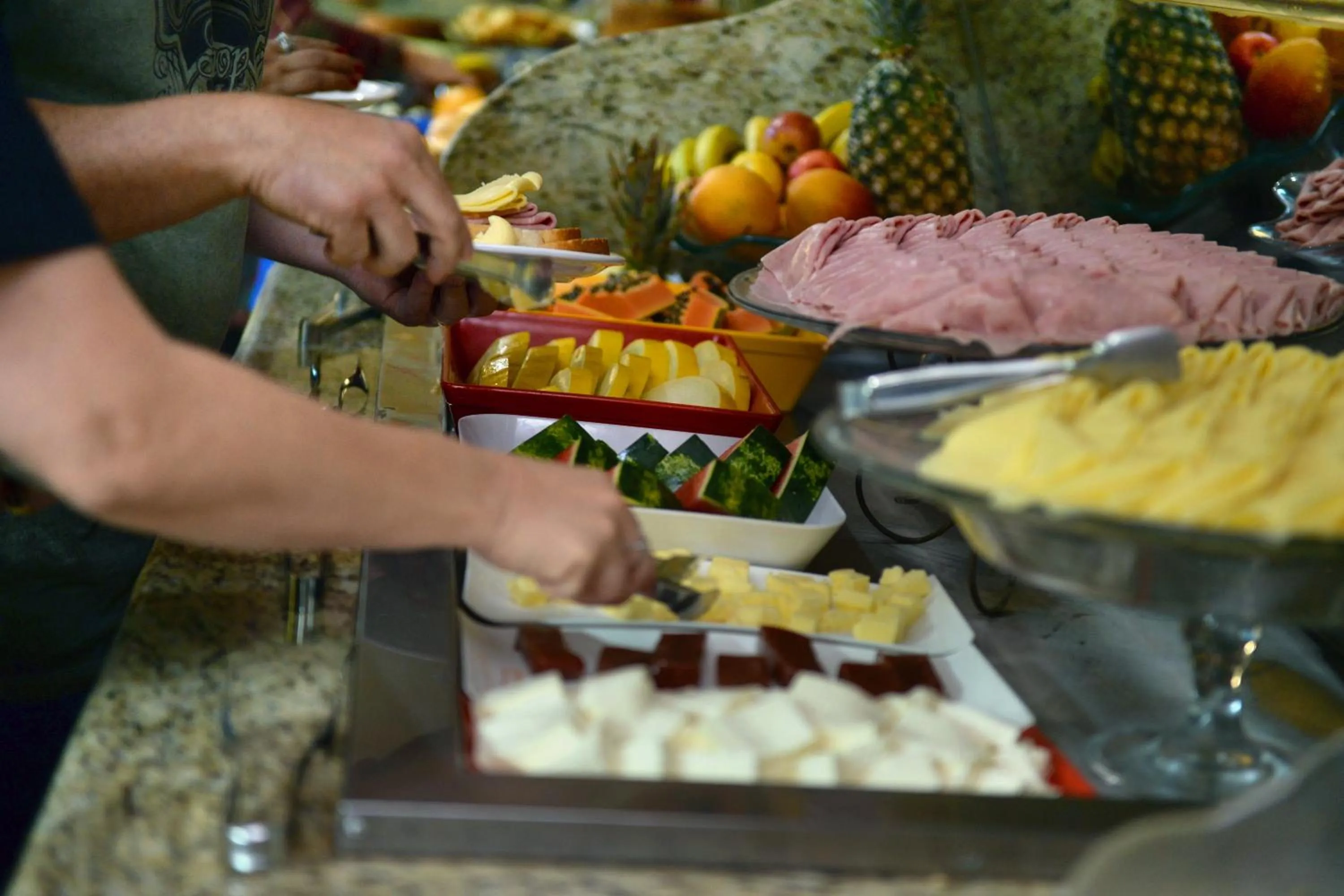Buffet breakfast in Hotel Porto dos Milagres