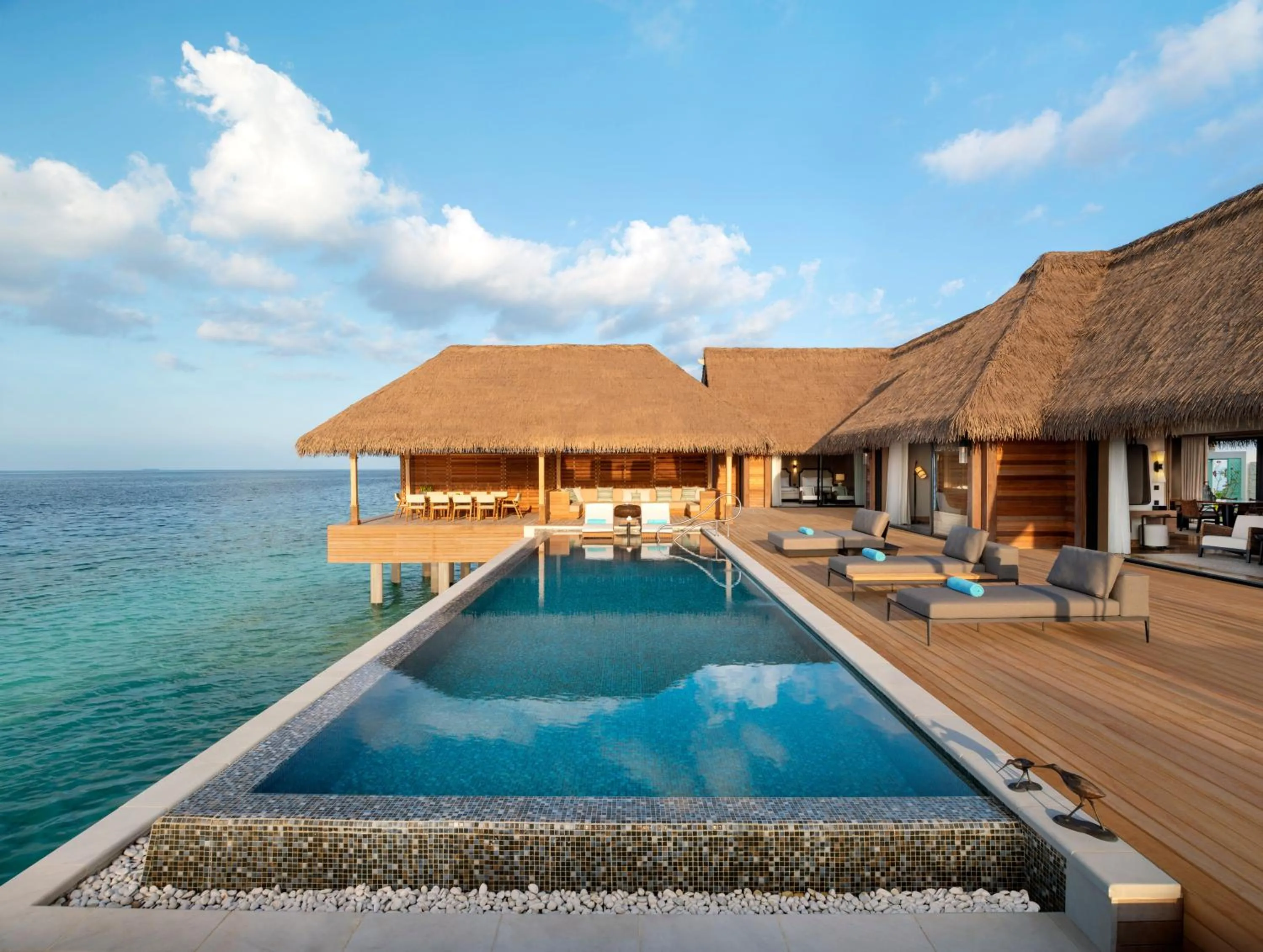 Pool view in Waldorf Astoria Maldives Ithaafushi