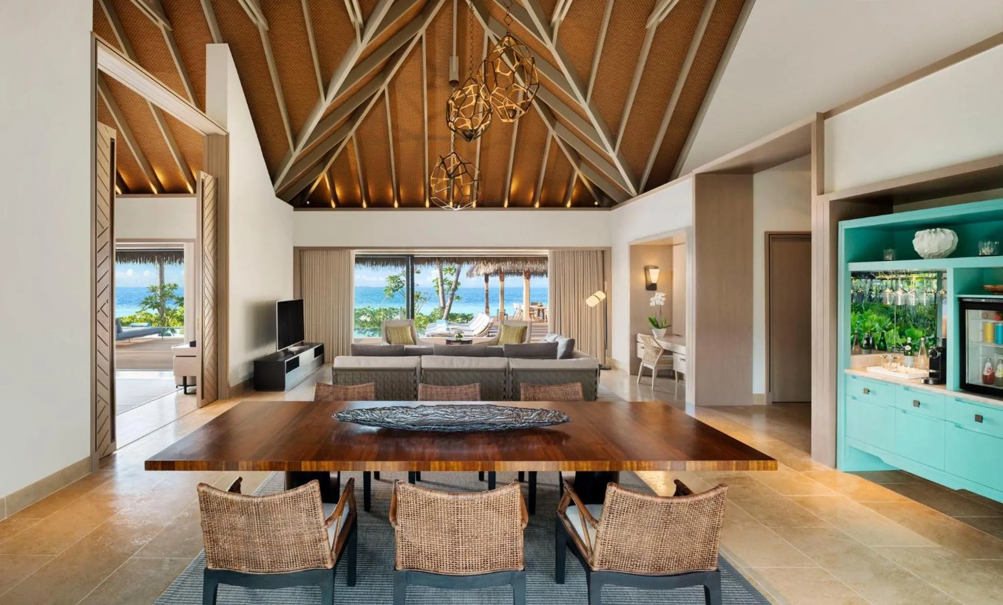 Living room in Waldorf Astoria Maldives Ithaafushi