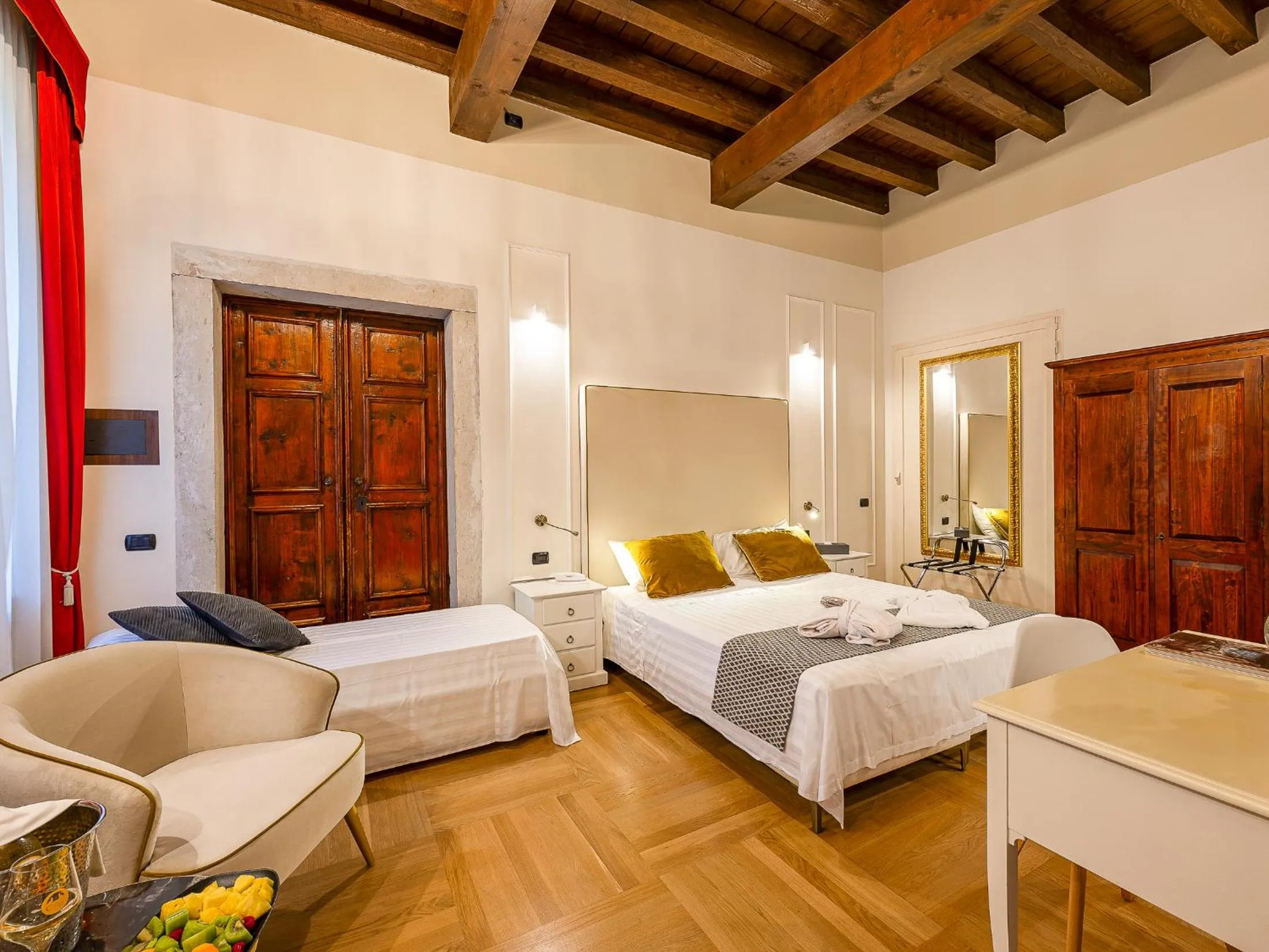 Bed in Hotel Villa Cariola