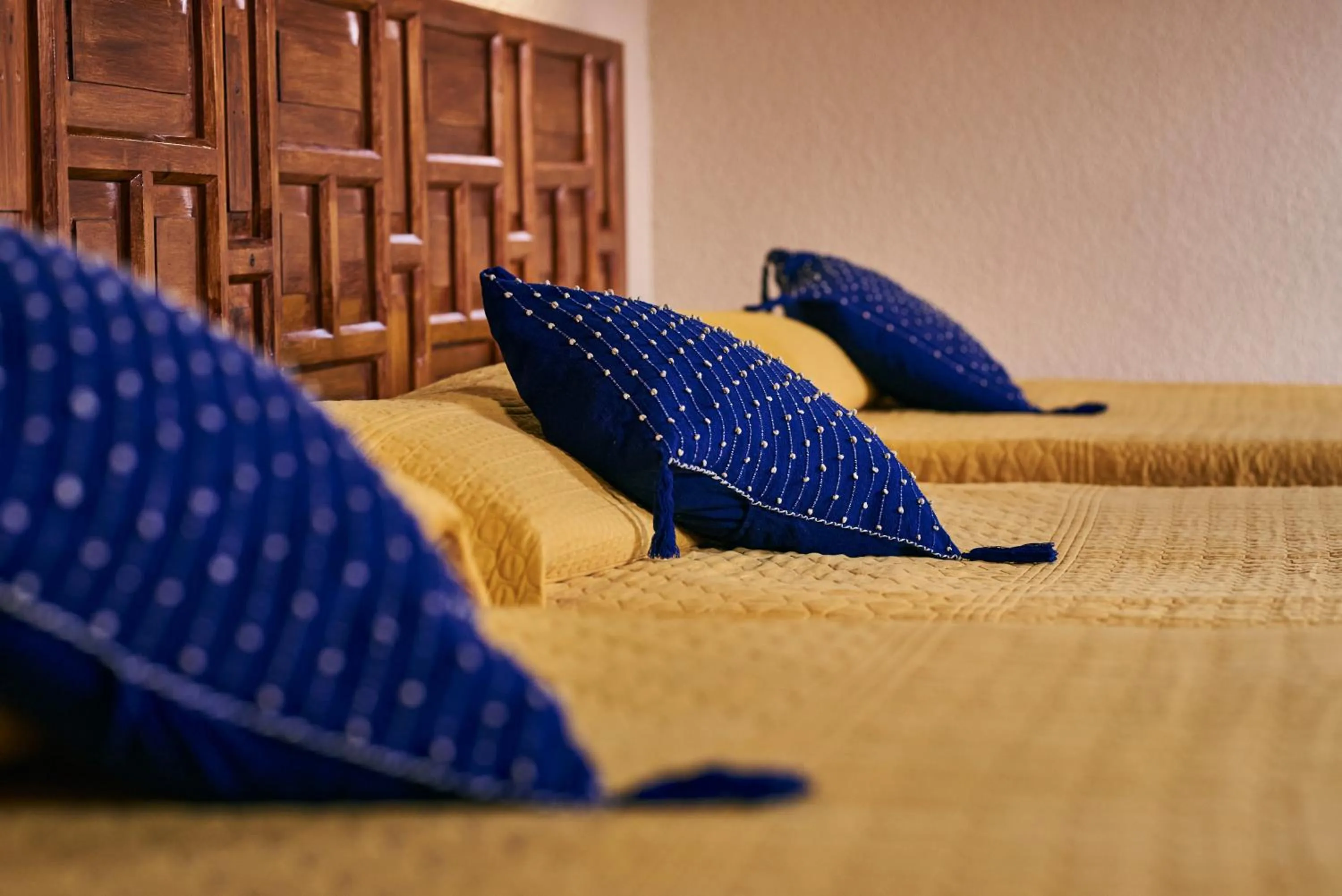 Bed in Hotel Palacio de Moctezuma