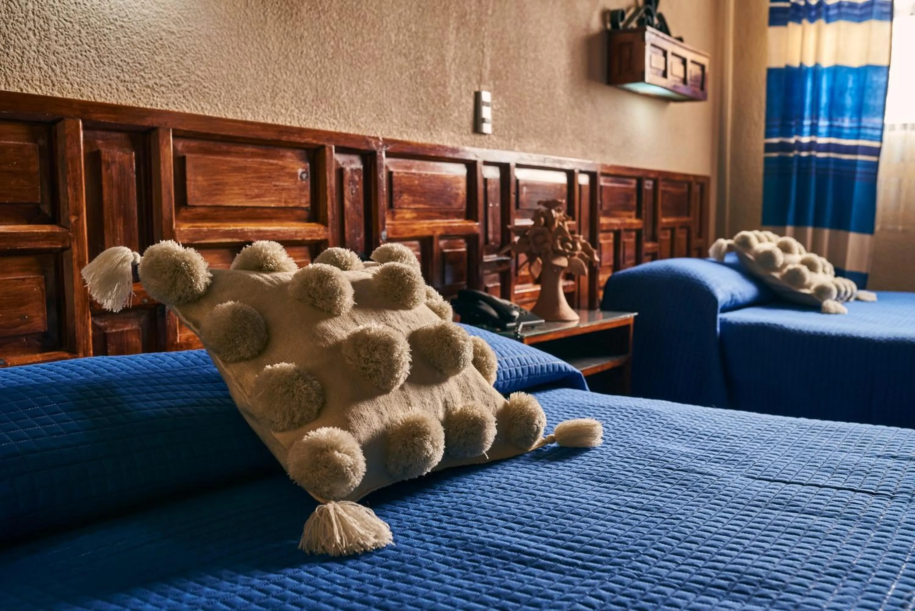 Bed in Hotel Palacio de Moctezuma