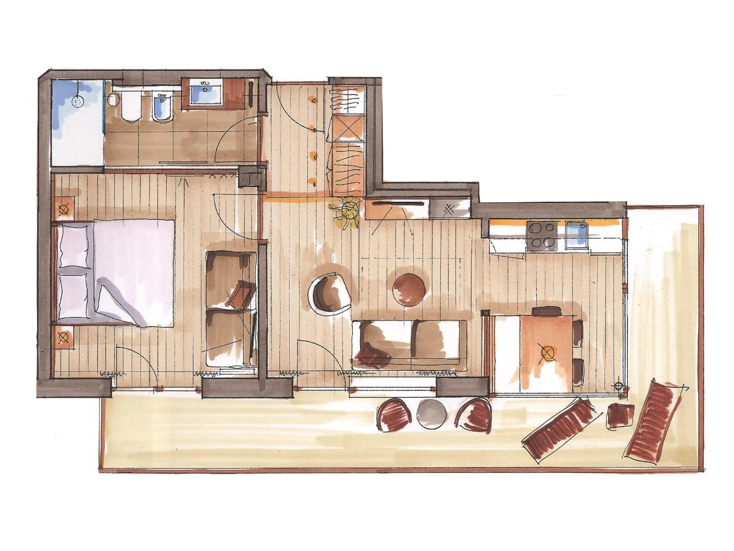 Floor plan in Appartement Hotel Erlhof Deluxe