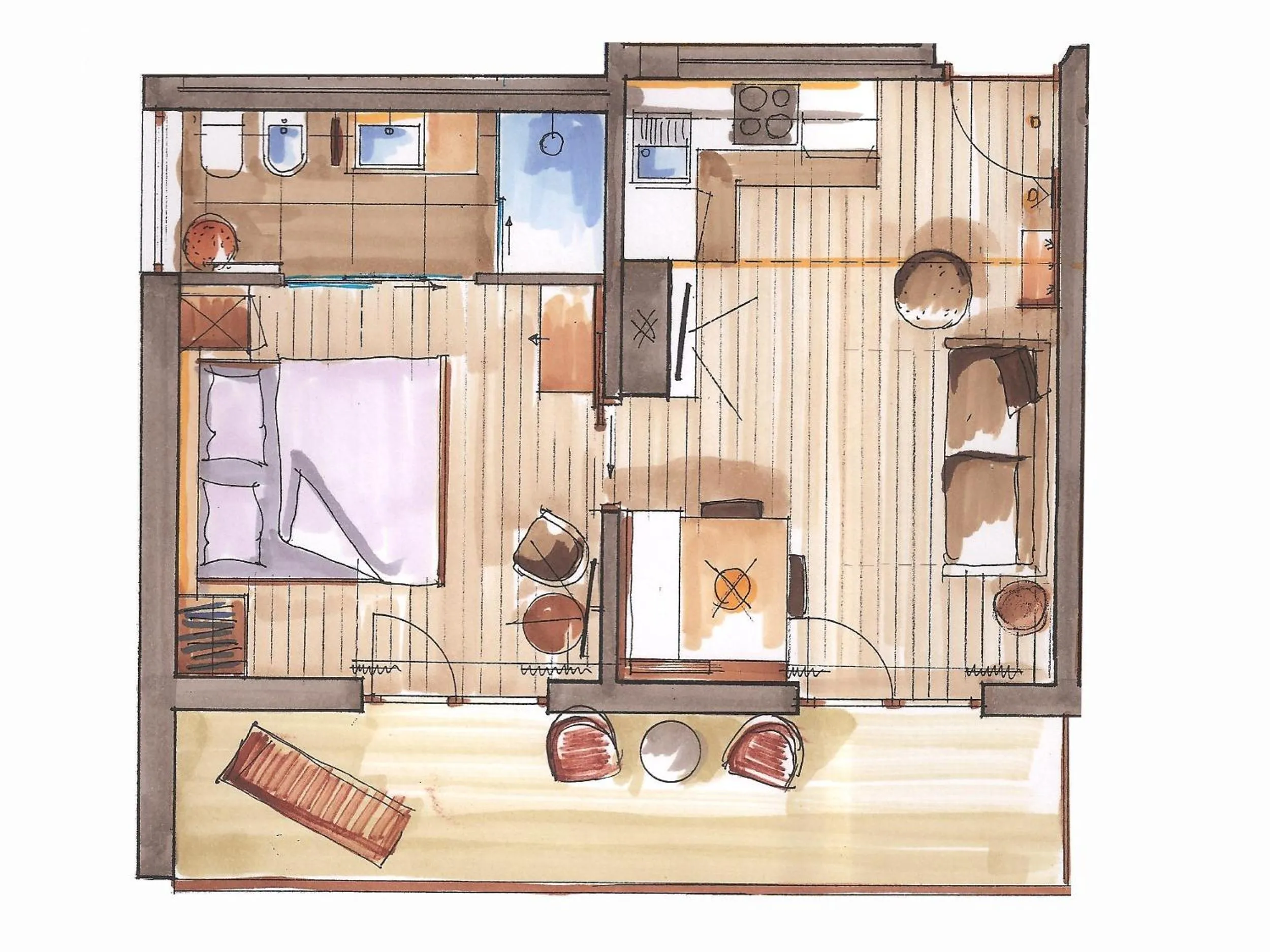 Floor plan in Appartement Hotel Erlhof Deluxe