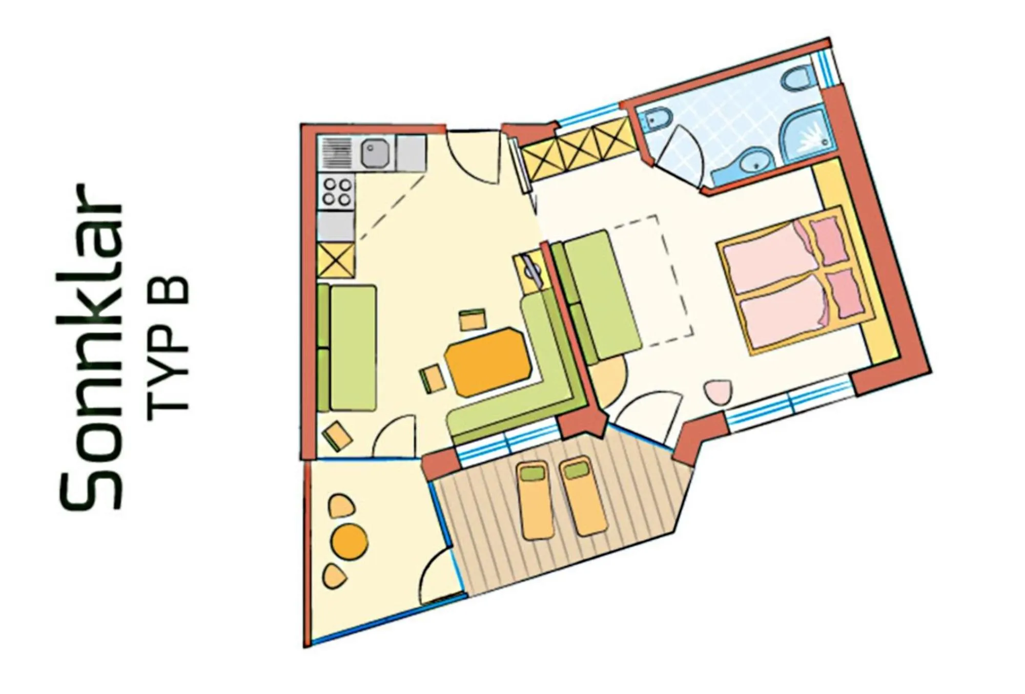 Floor plan in Appartement Hotel Erlhof Deluxe