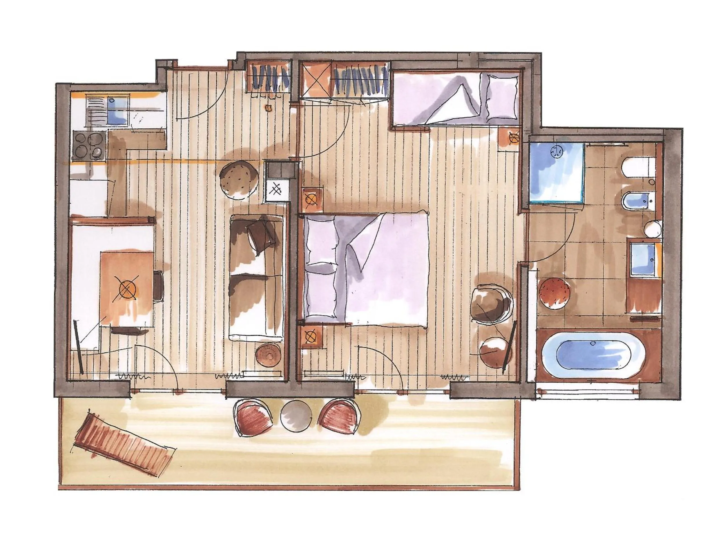 Floor plan in Appartement Hotel Erlhof Deluxe