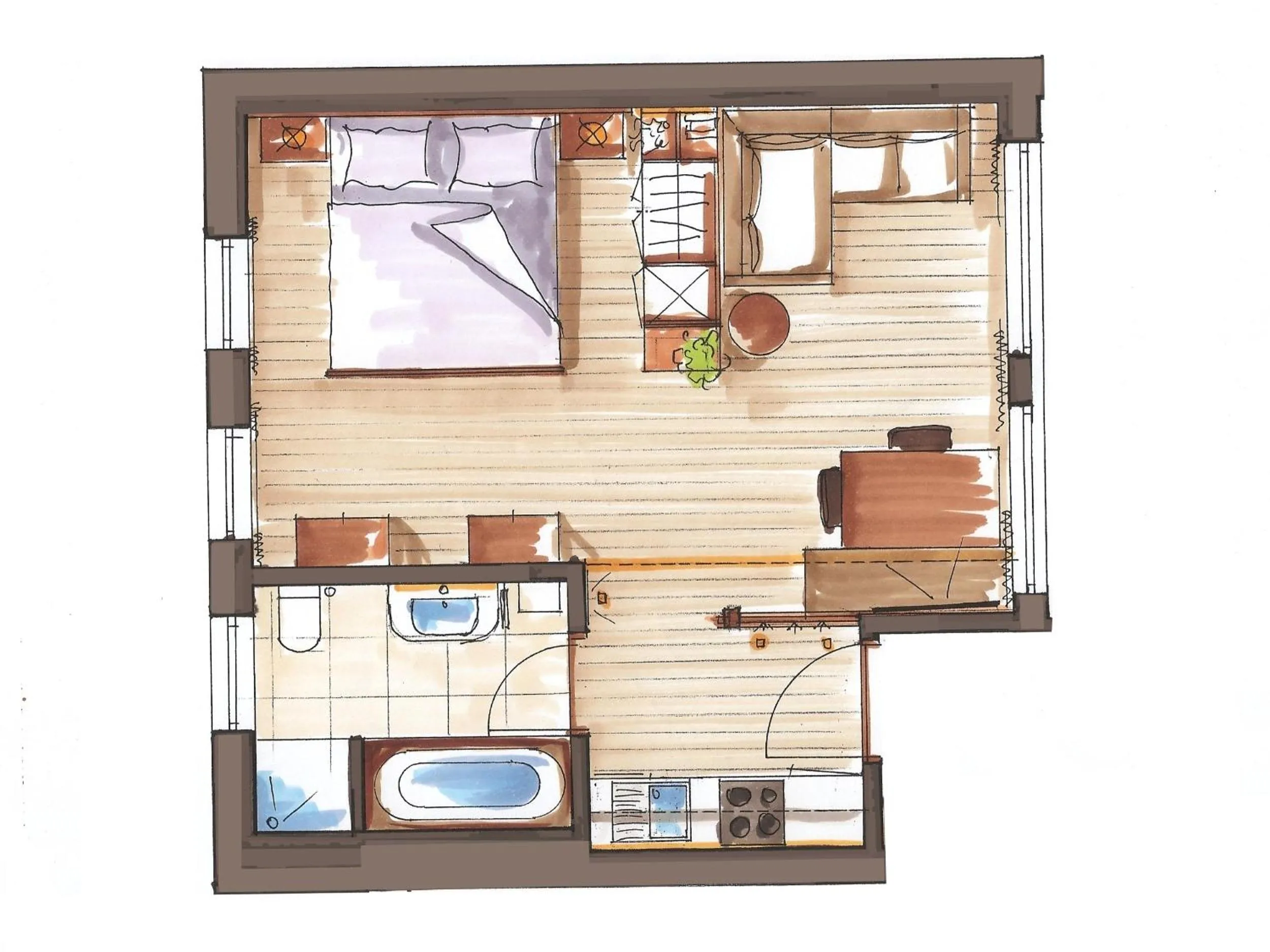 Floor plan in Appartement Hotel Erlhof Deluxe